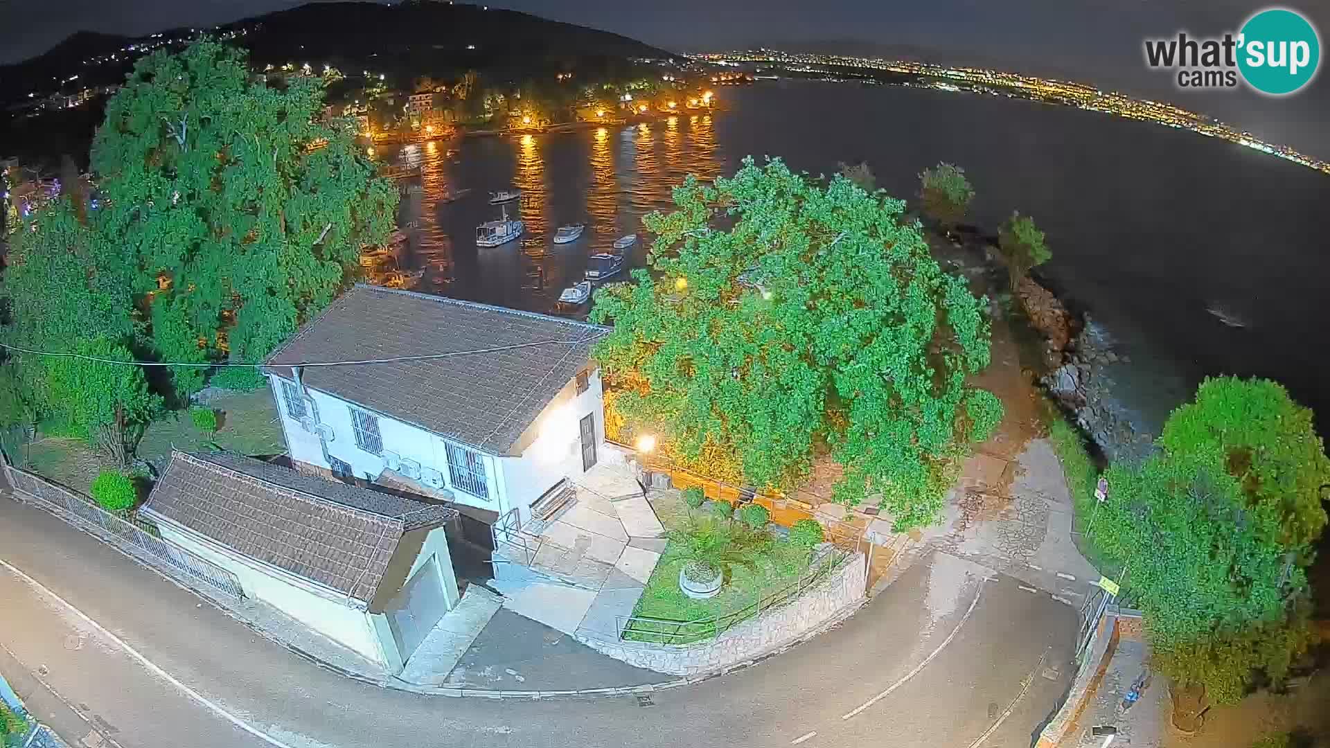 Webcam porto Ika – Vista LIVE sul porto e le luci di Opatija