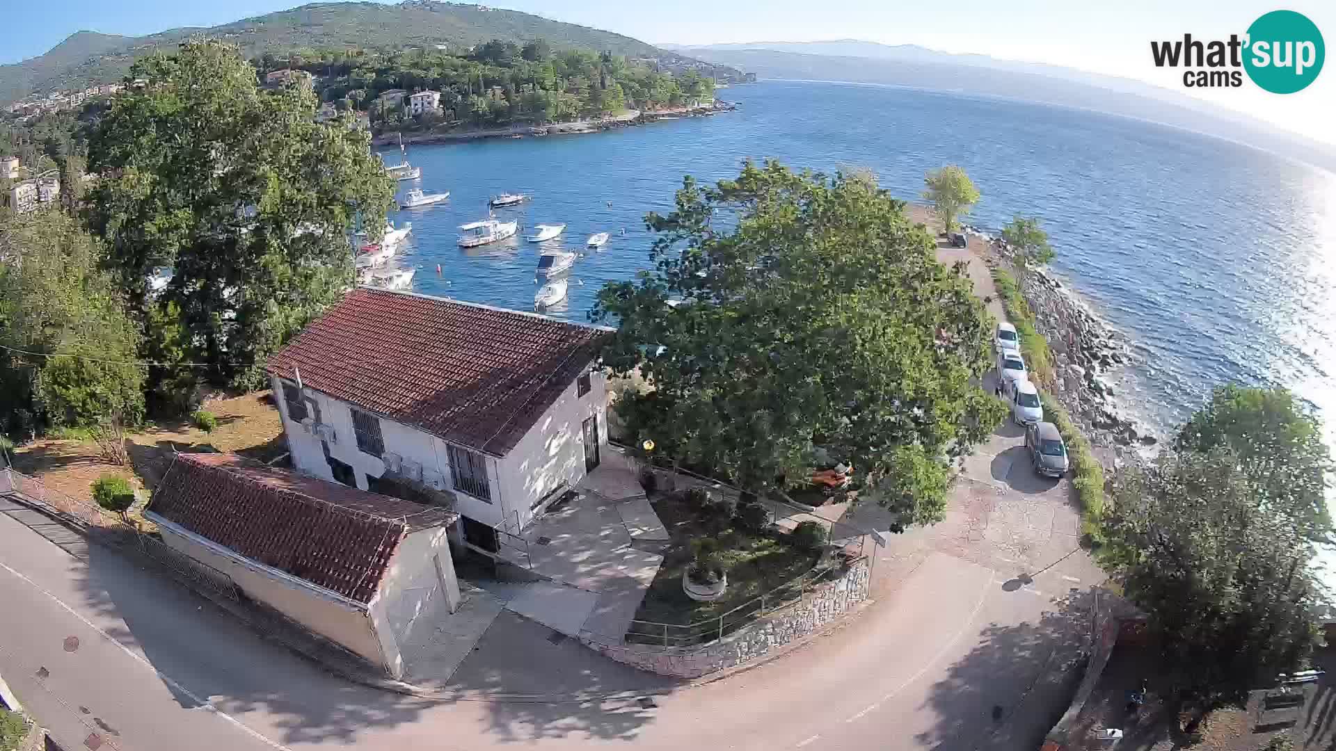 Webcam puerto de Ika – Vista en directo y luces de Opatija