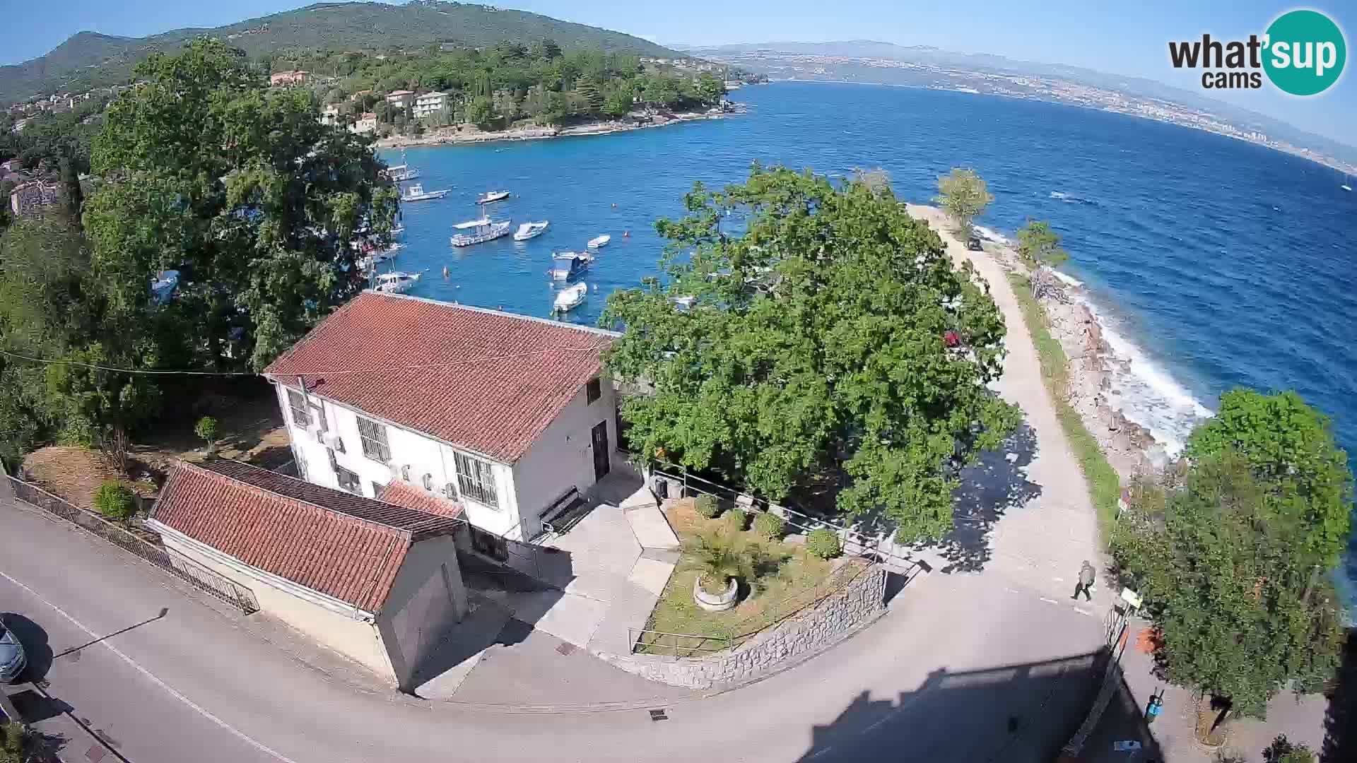 Webcam puerto de Ika – Vista en directo y luces de Opatija