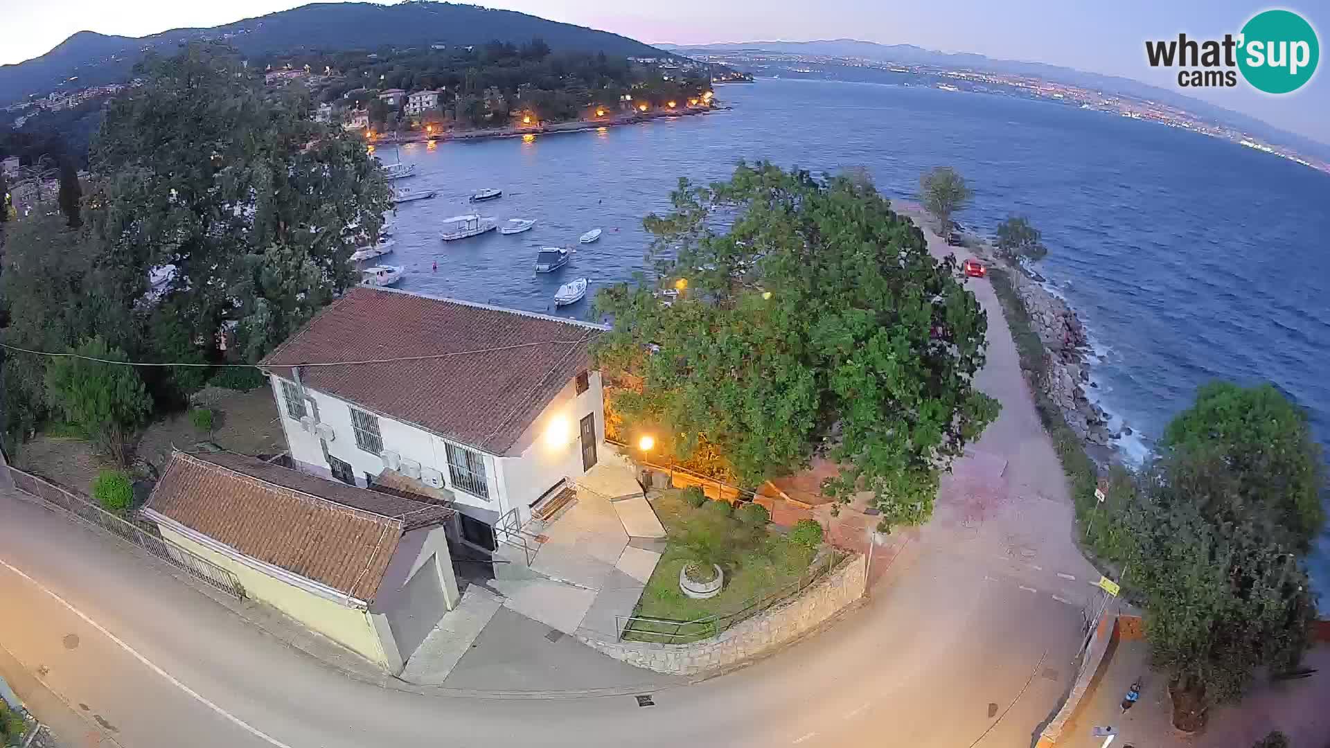 Webcam puerto de Ika – Vista en directo y luces de Opatija