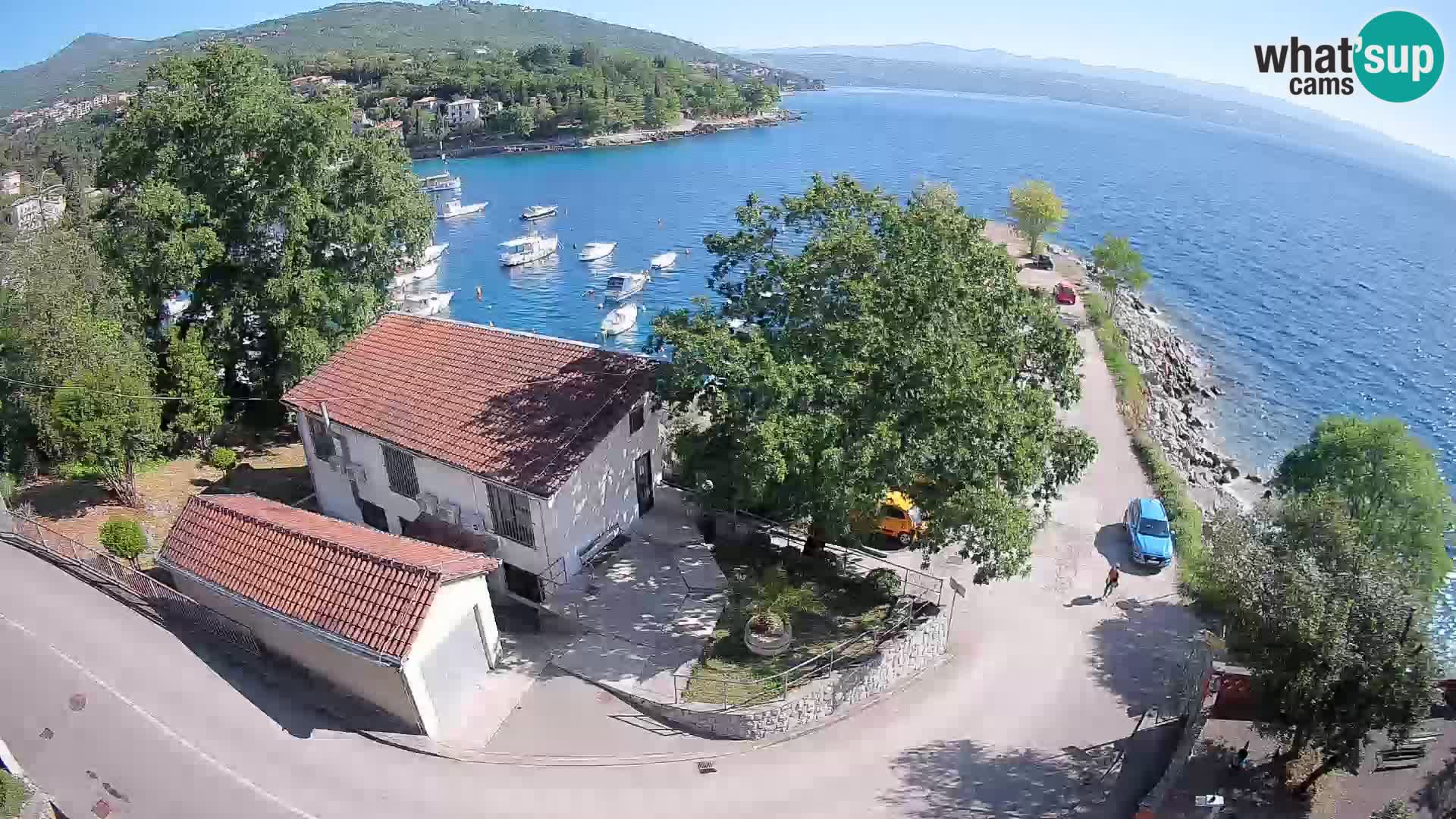 Spletna kamera pristanišče Ika – Pogled v živo na pristanišče in luči Opatije