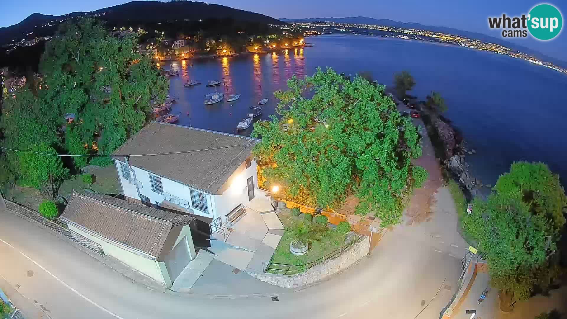 Webcam Ika Hafen – LIVE Blick auf den Hafen und die Lichter von Opatija