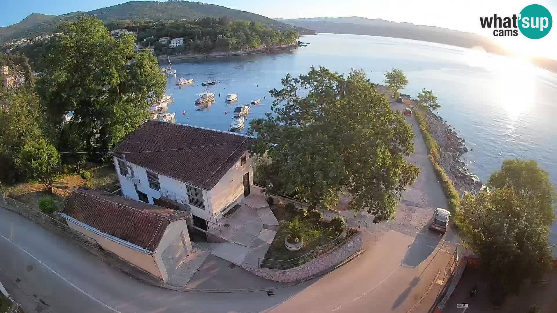 Webcam puerto de Ika – Vista en directo y luces de Opatija