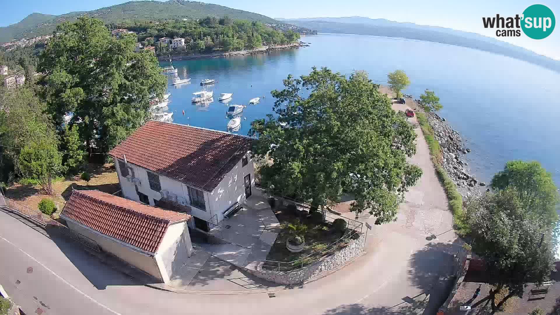 Webcam puerto de Ika – Vista en directo y luces de Opatija