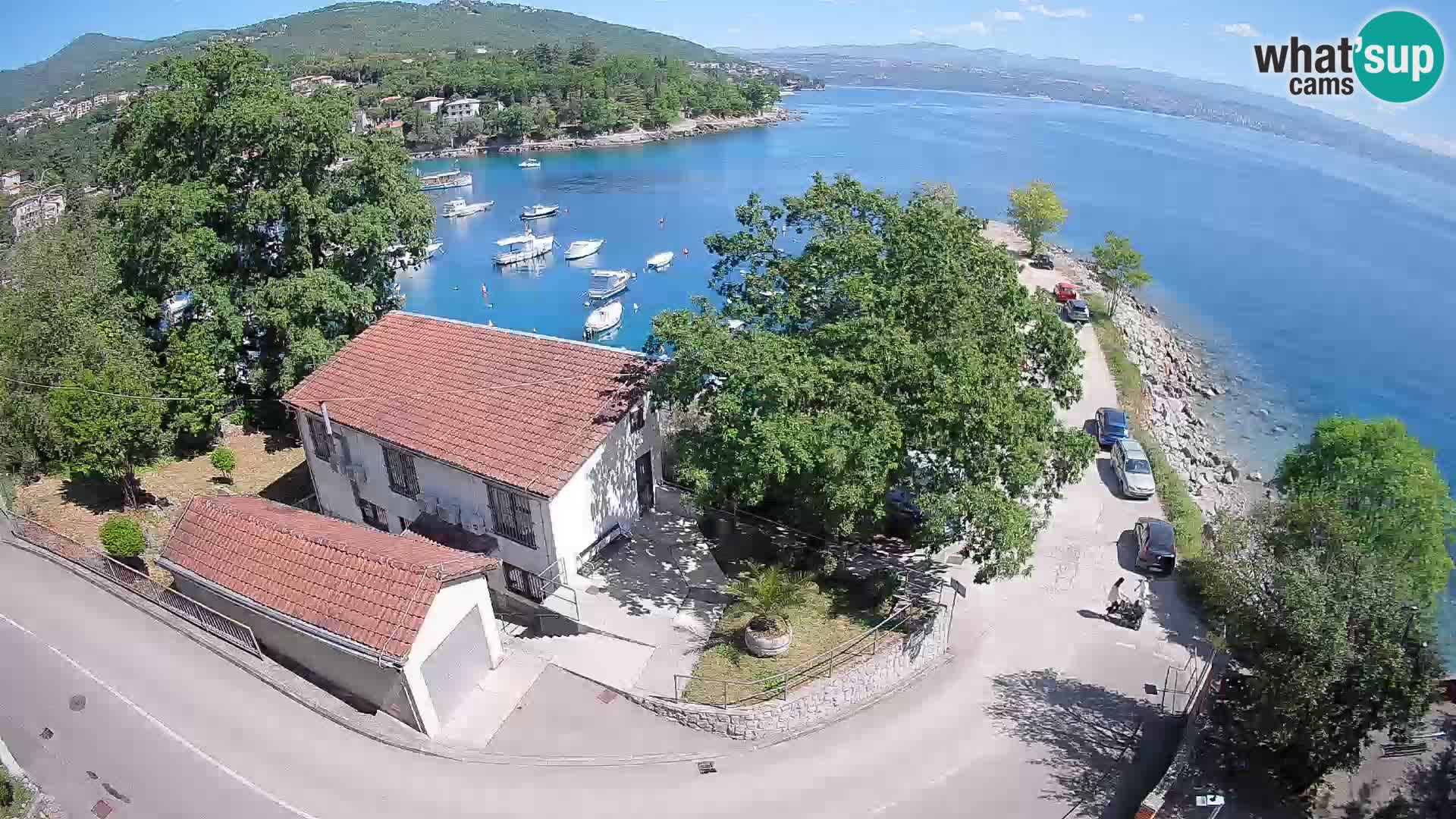 Webcam puerto de Ika – Vista en directo y luces de Opatija
