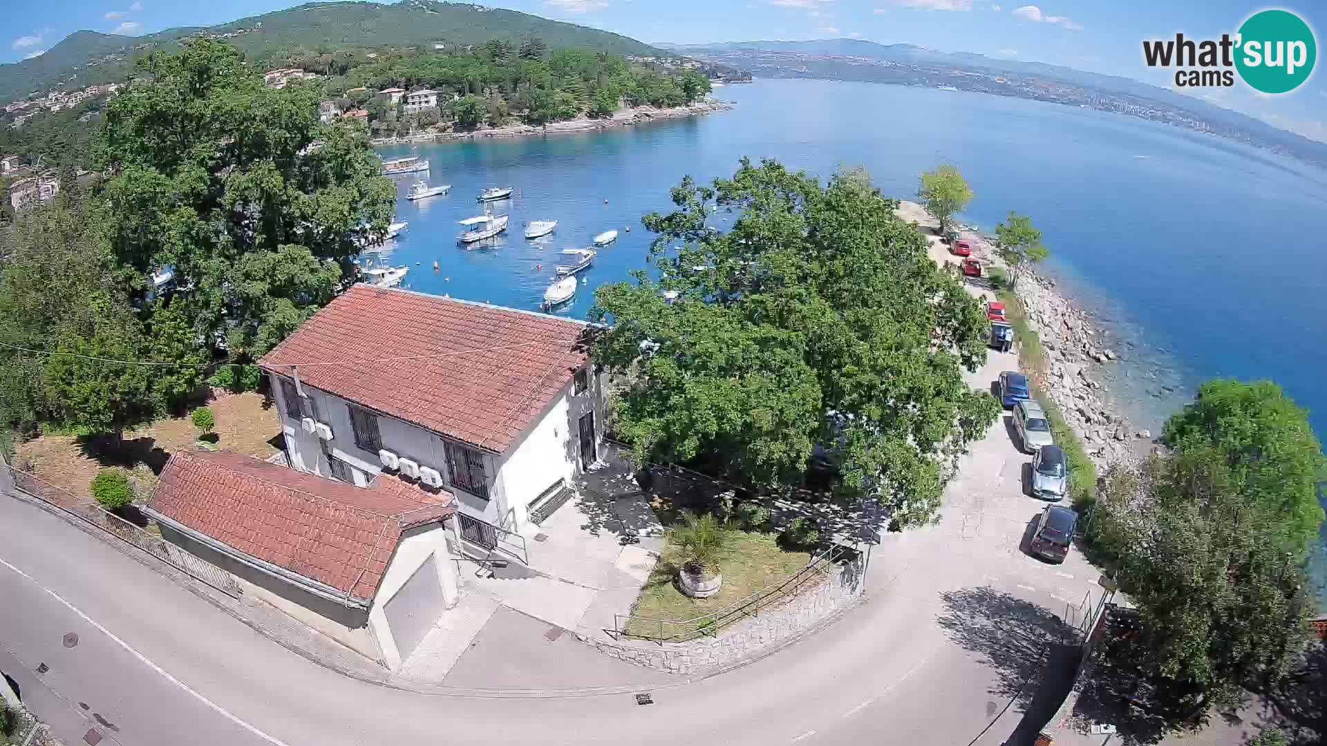 Webcam puerto de Ika – Vista en directo y luces de Opatija