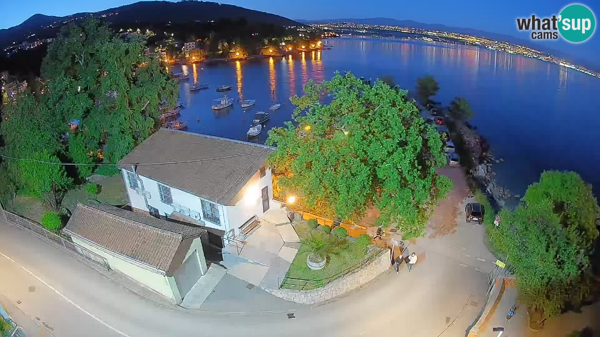 Webcam puerto de Ika – Vista en directo y luces de Opatija