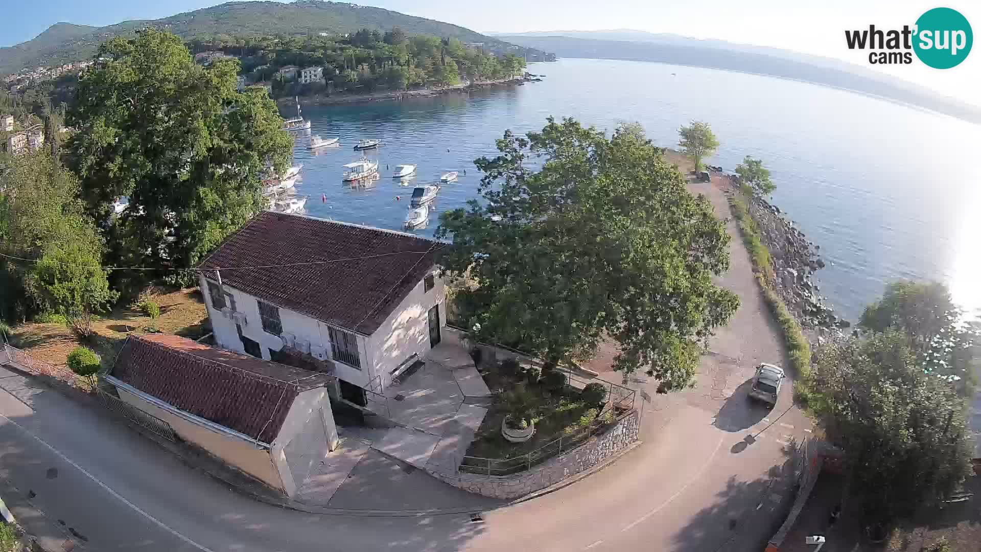 Webcam puerto de Ika – Vista en directo y luces de Opatija