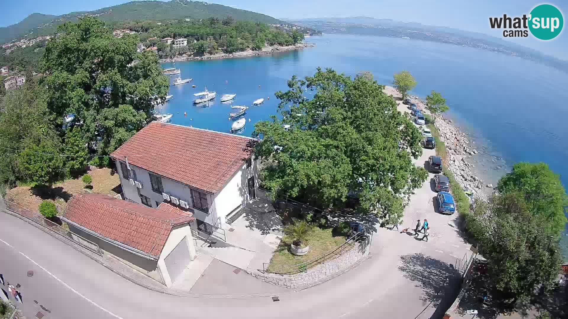 Webcam puerto de Ika – Vista en directo y luces de Opatija