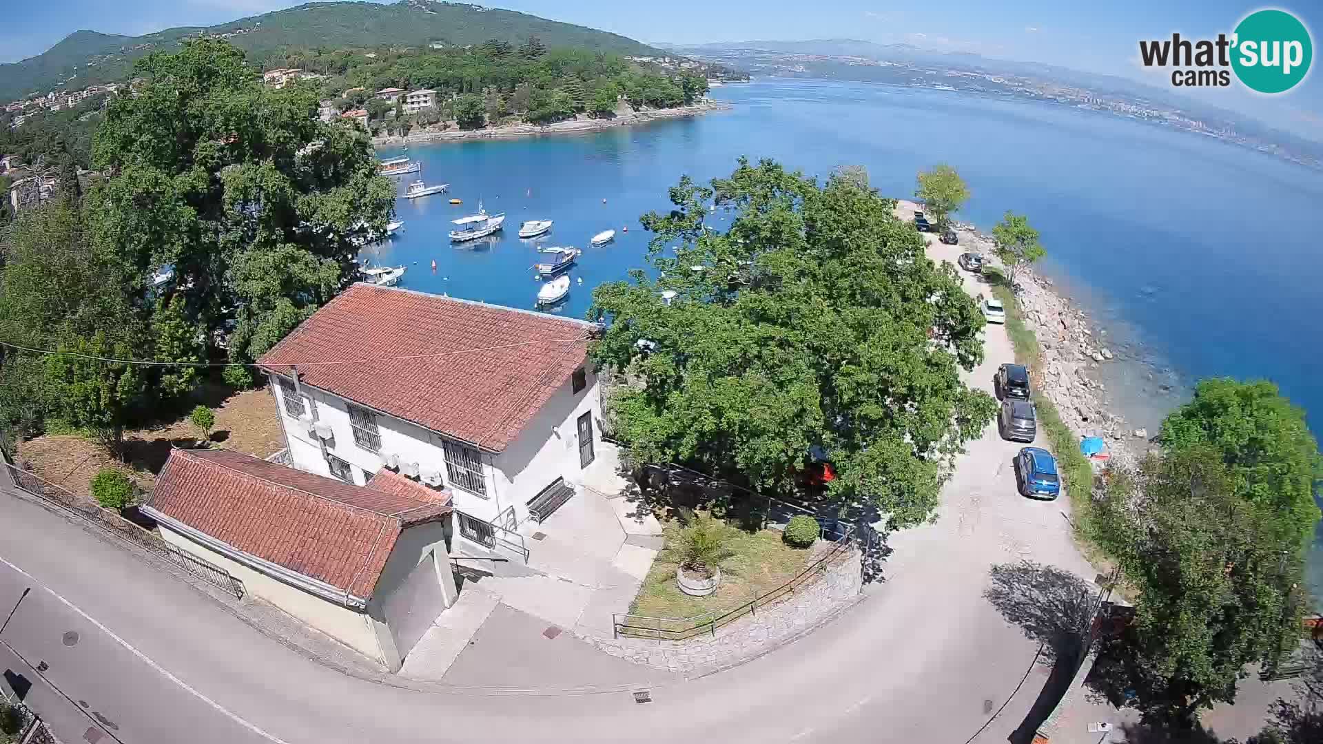 Webcam puerto de Ika – Vista en directo y luces de Opatija