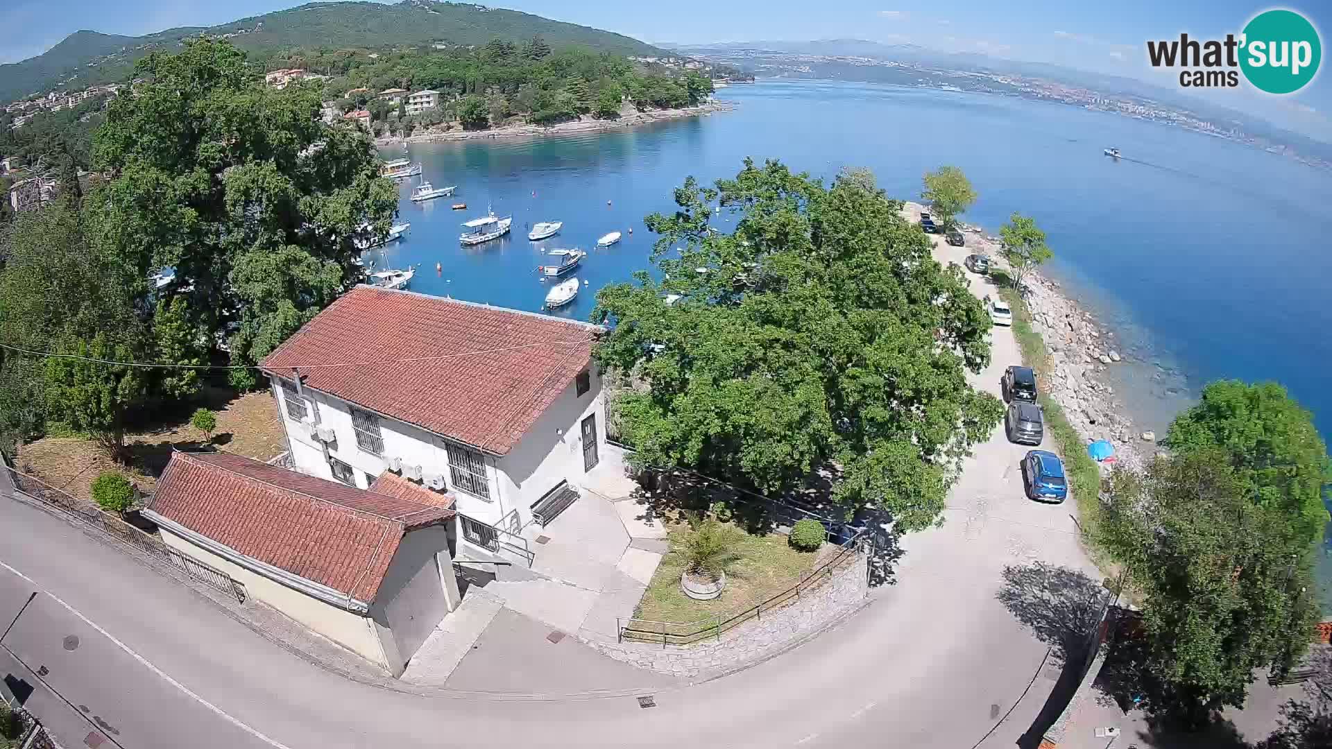 Webcam puerto de Ika – Vista en directo y luces de Opatija