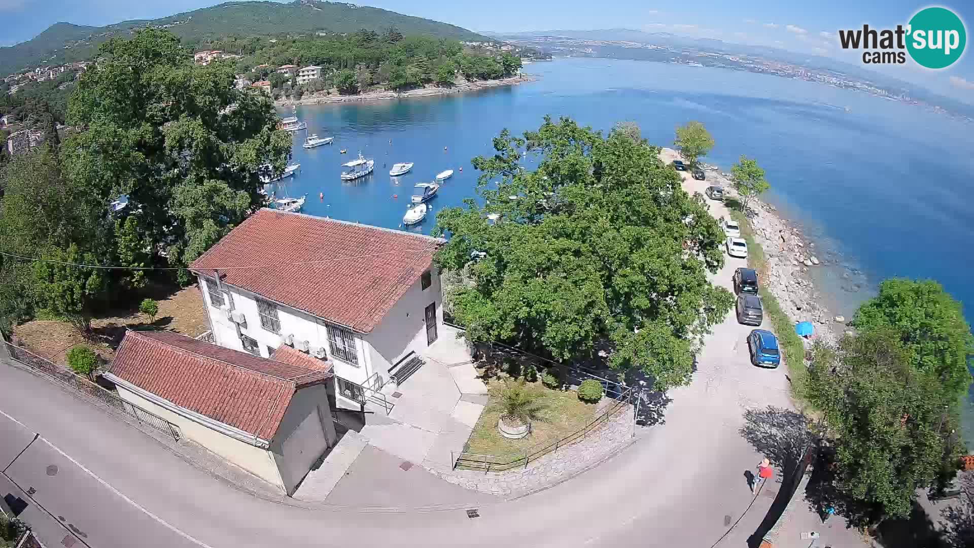 Webcam puerto de Ika – Vista en directo y luces de Opatija