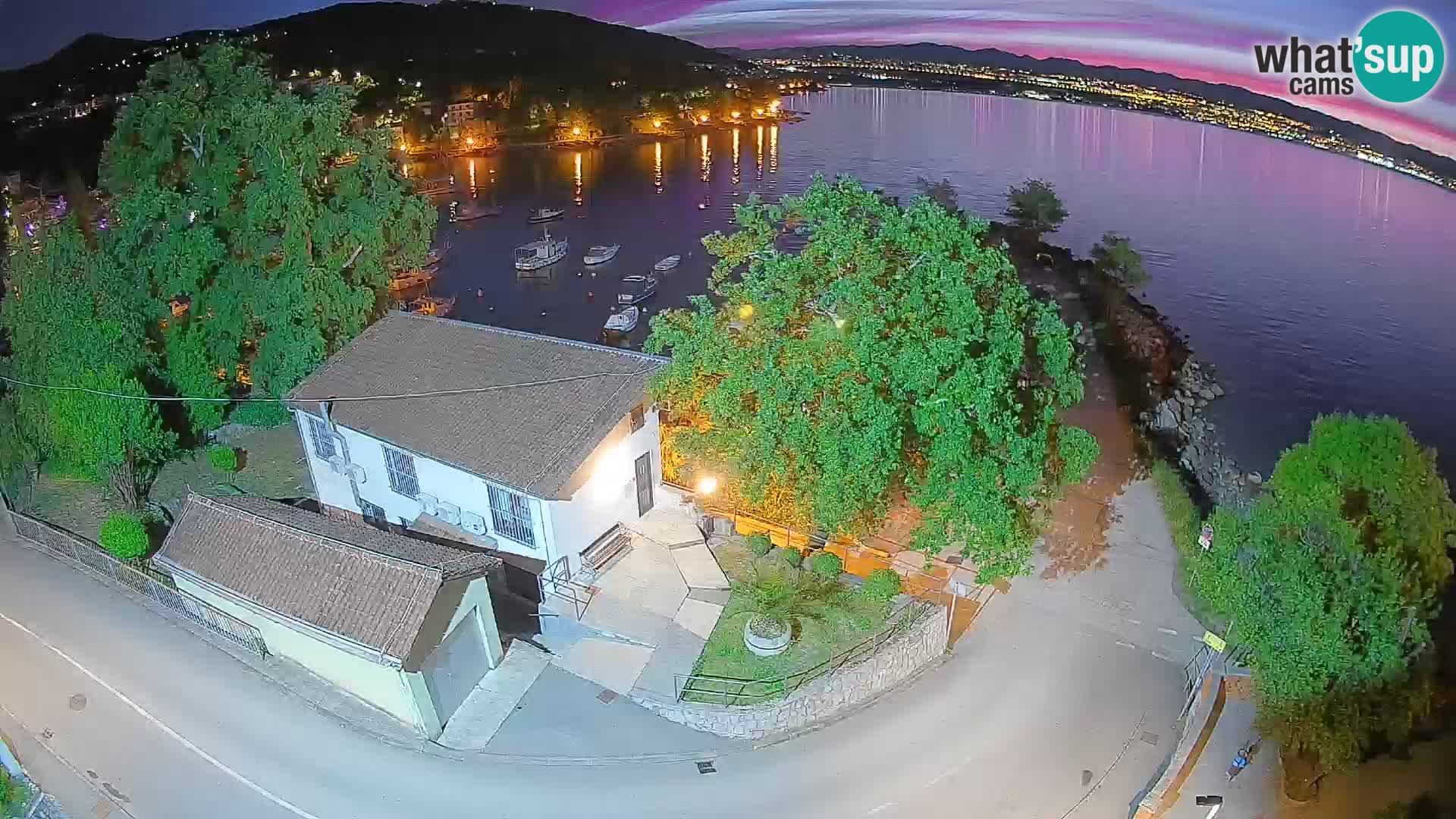 Webcam Ika Hafen – LIVE Blick auf den Hafen und die Lichter von Opatija