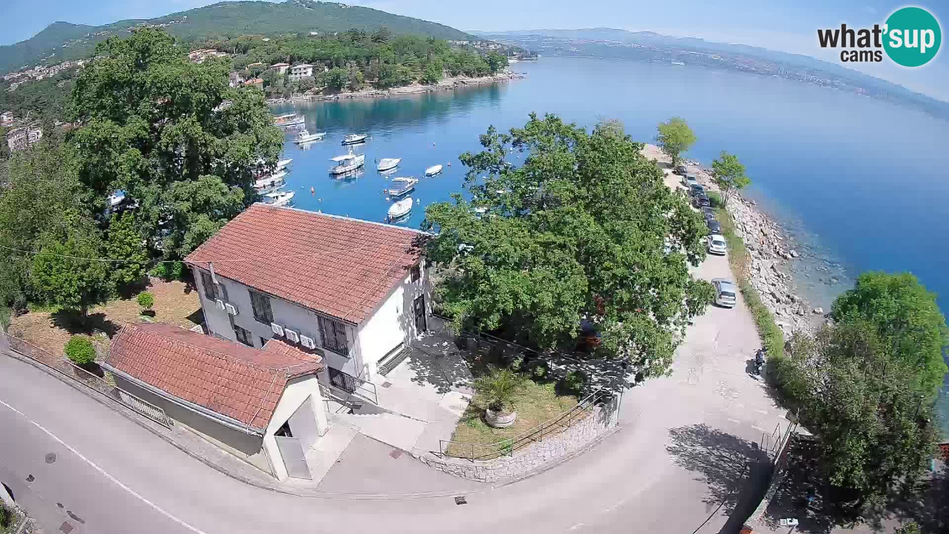 Webcam puerto de Ika – Vista en directo y luces de Opatija