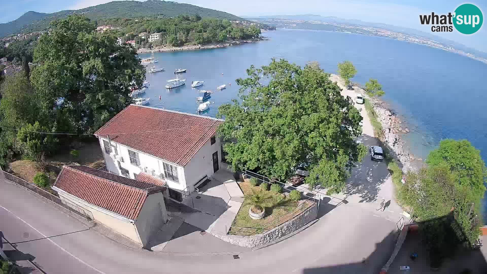 Webcam puerto de Ika – Vista en directo y luces de Opatija