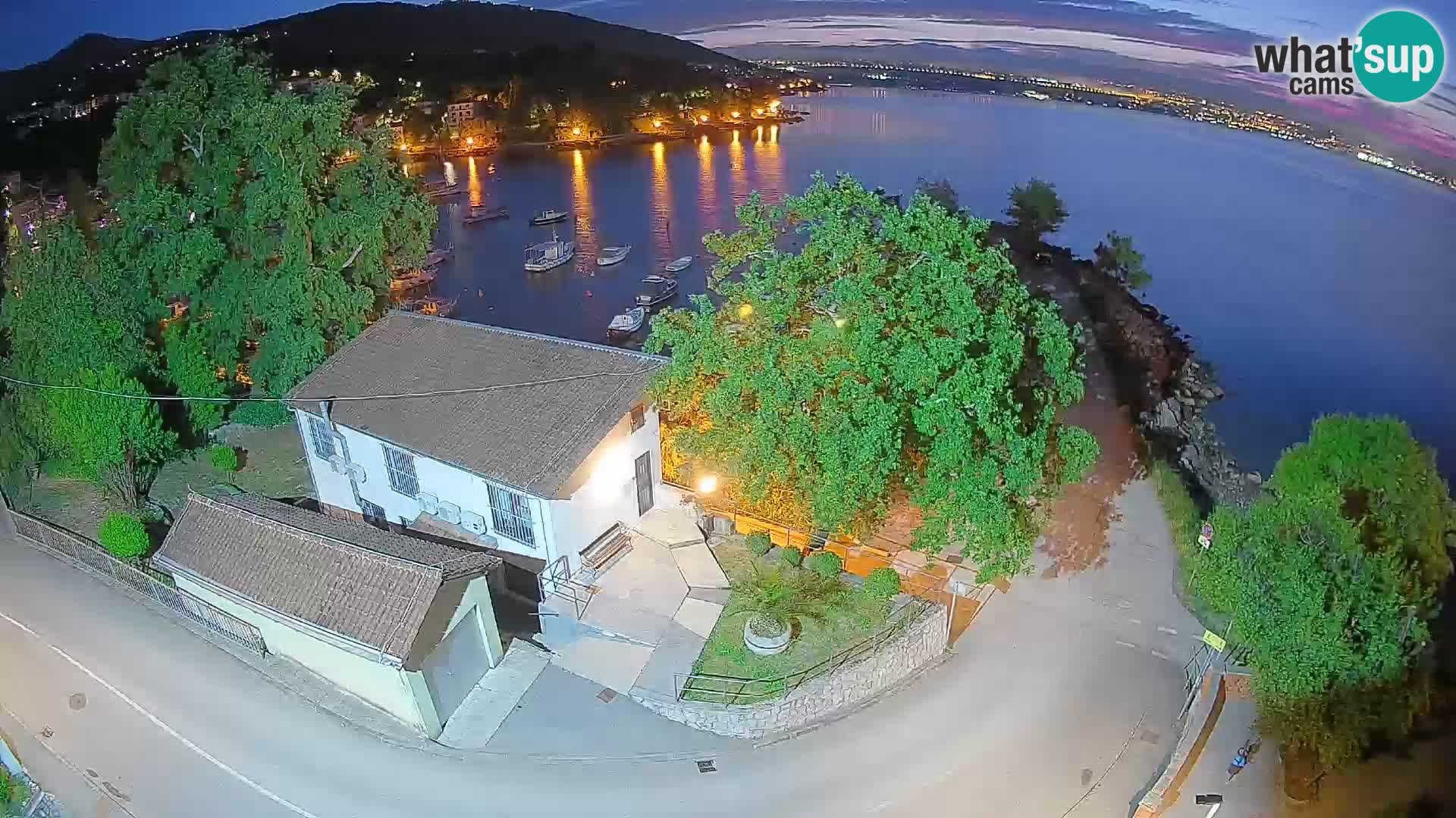 Webcam porto Ika – Vista LIVE sul porto e le luci di Opatija