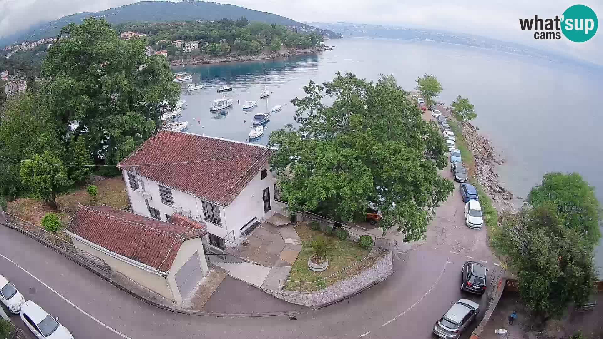 Webcam puerto de Ika – Vista en directo y luces de Opatija