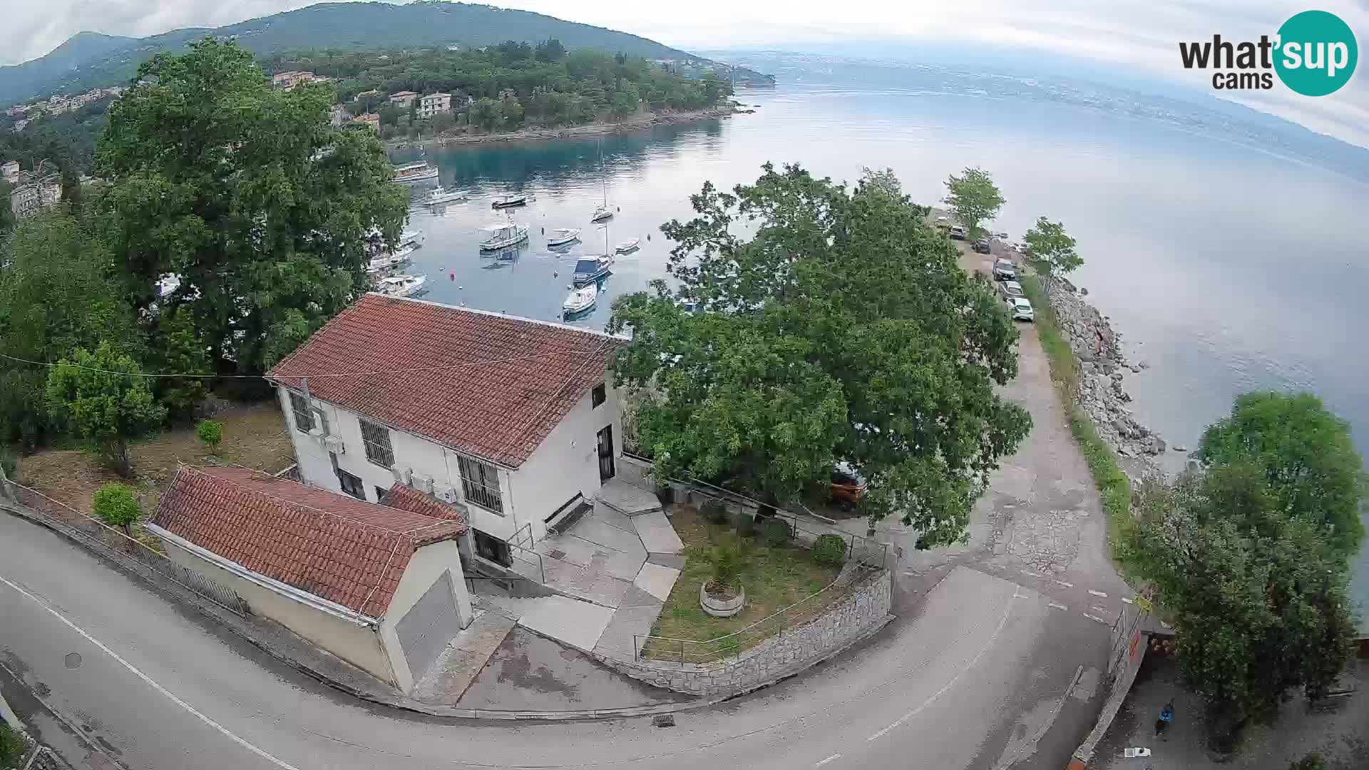Webcam puerto de Ika – Vista en directo y luces de Opatija