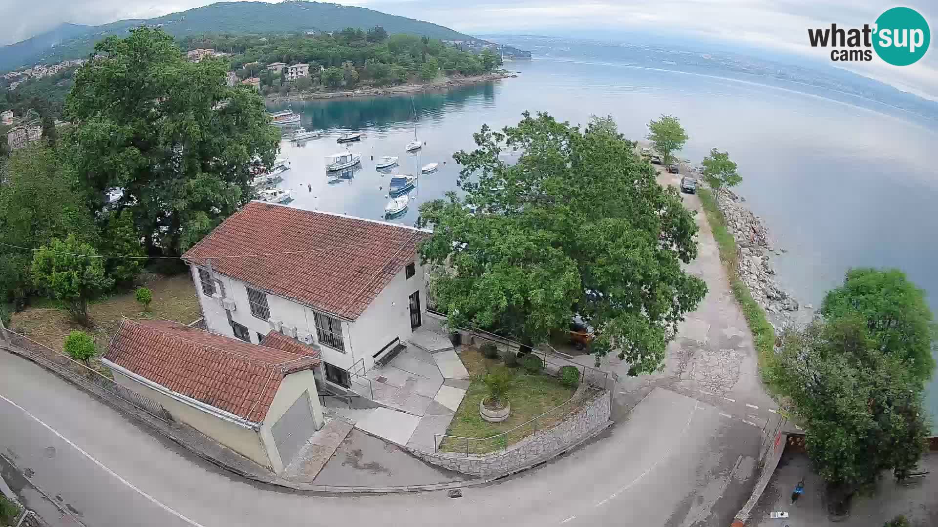Webcam puerto de Ika – Vista en directo y luces de Opatija
