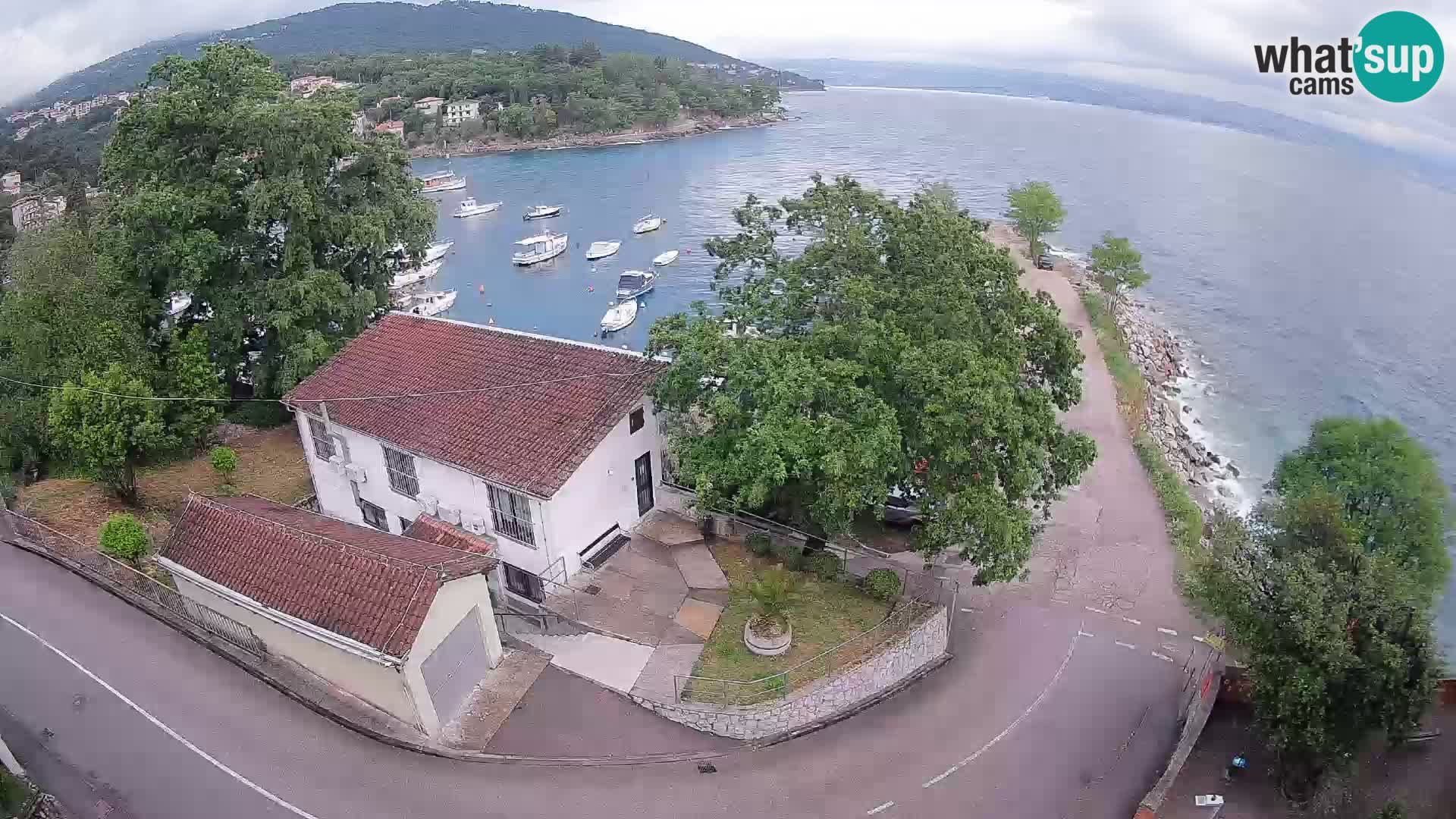 Webcam puerto de Ika – Vista en directo y luces de Opatija