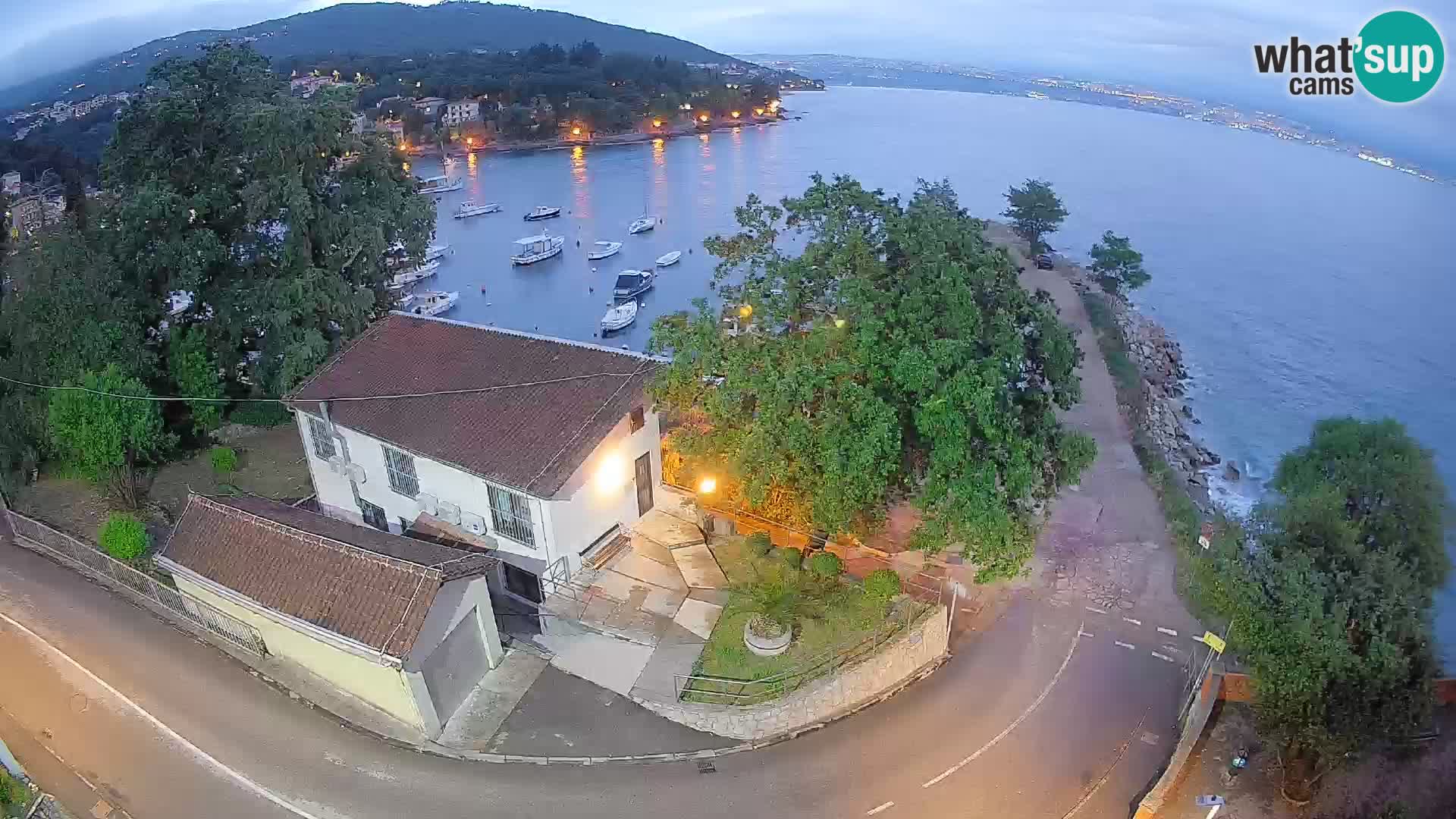 Webcam port d’Ika – Vue en direct et lumières d’Opatija
