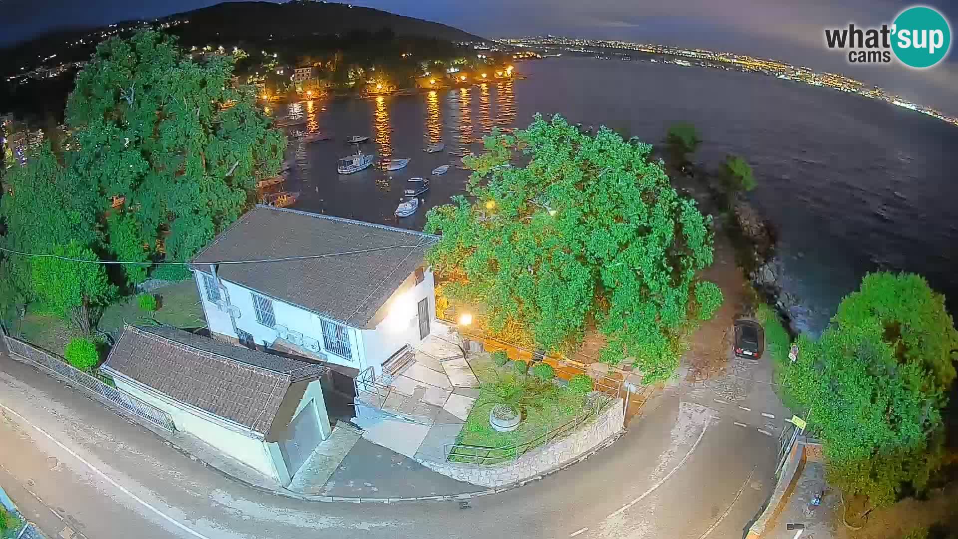 Webcam puerto de Ika – Vista en directo y luces de Opatija