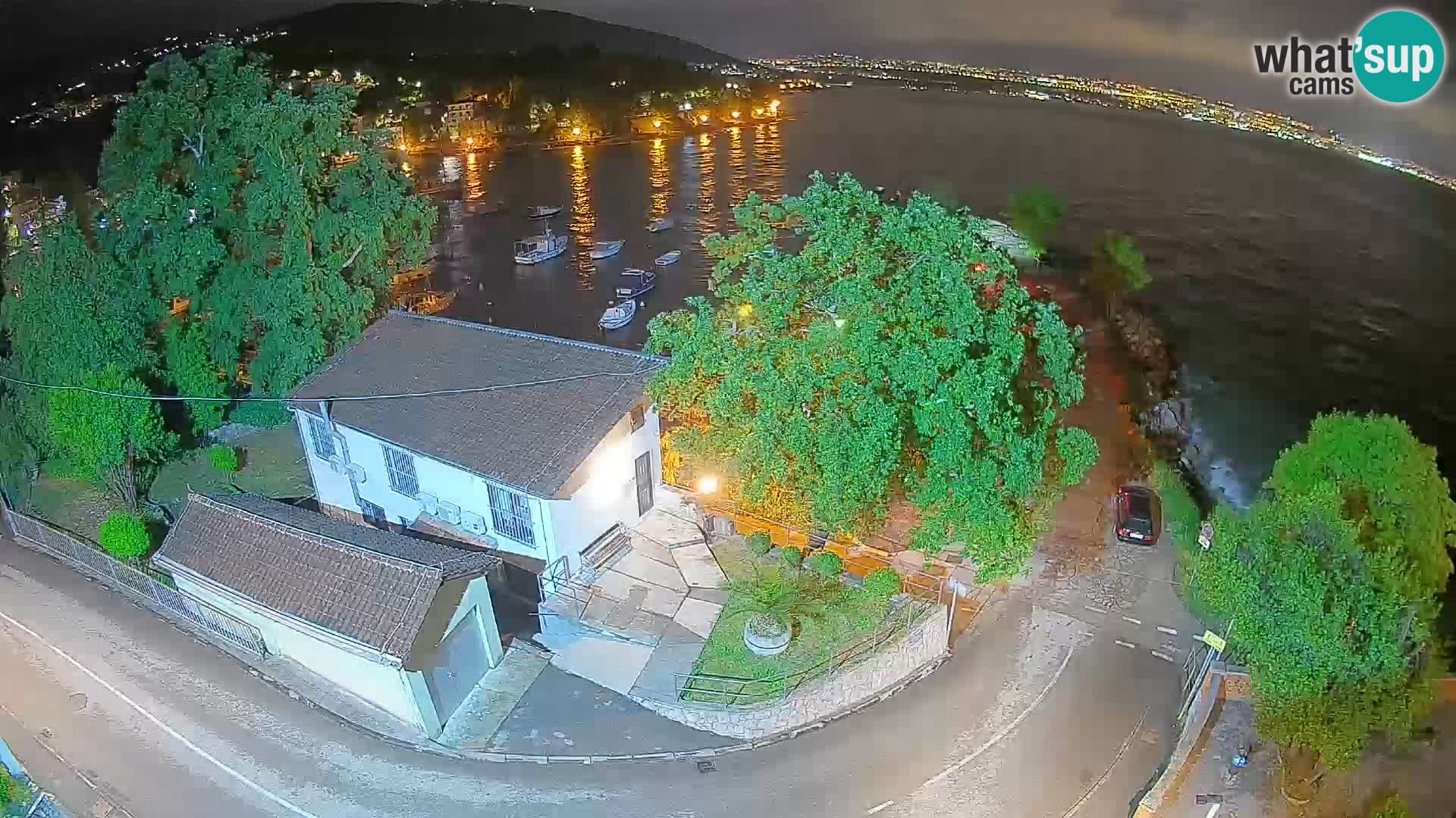 Webcam puerto de Ika – Vista en directo y luces de Opatija