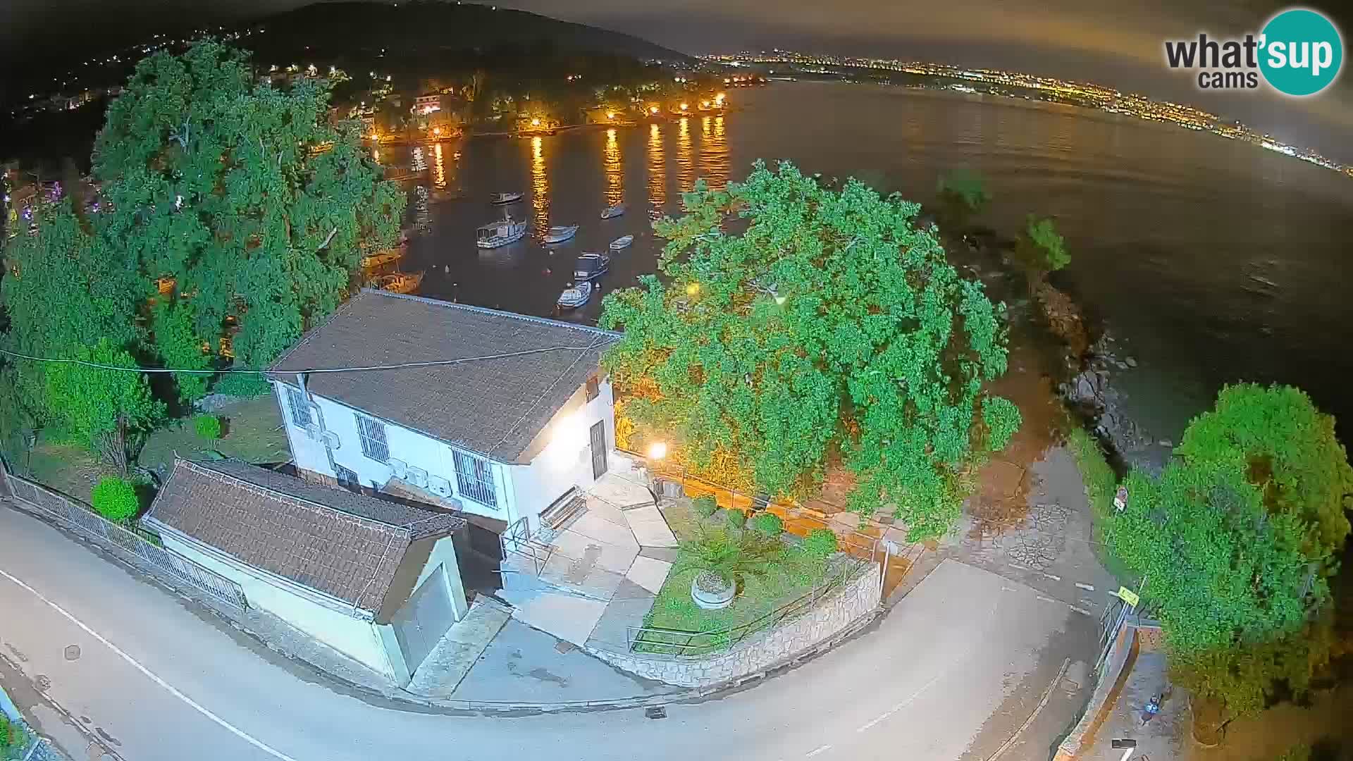 Webcam porto Ika – Vista LIVE sul porto e le luci di Opatija