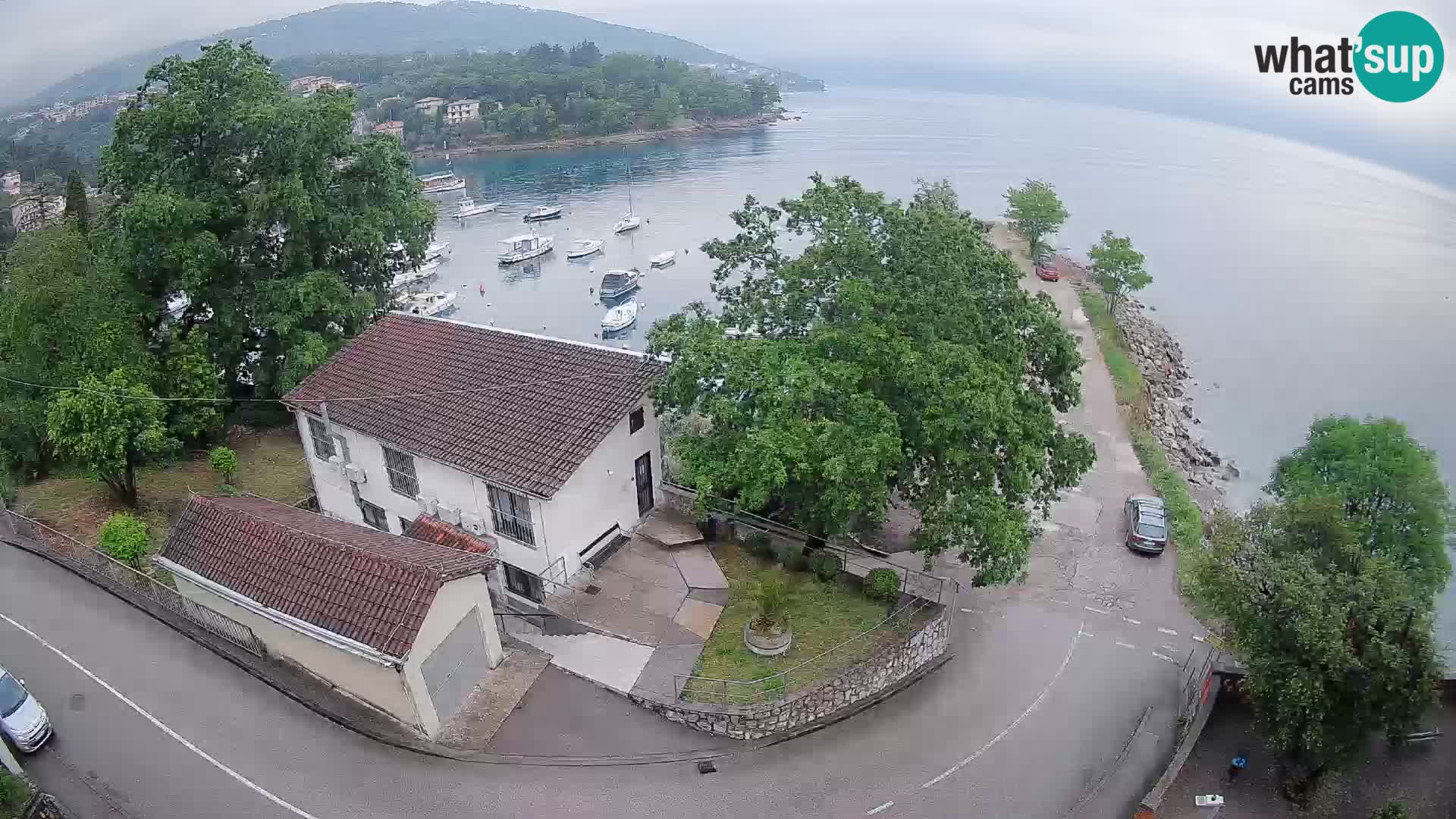 Webcam puerto de Ika – Vista en directo y luces de Opatija