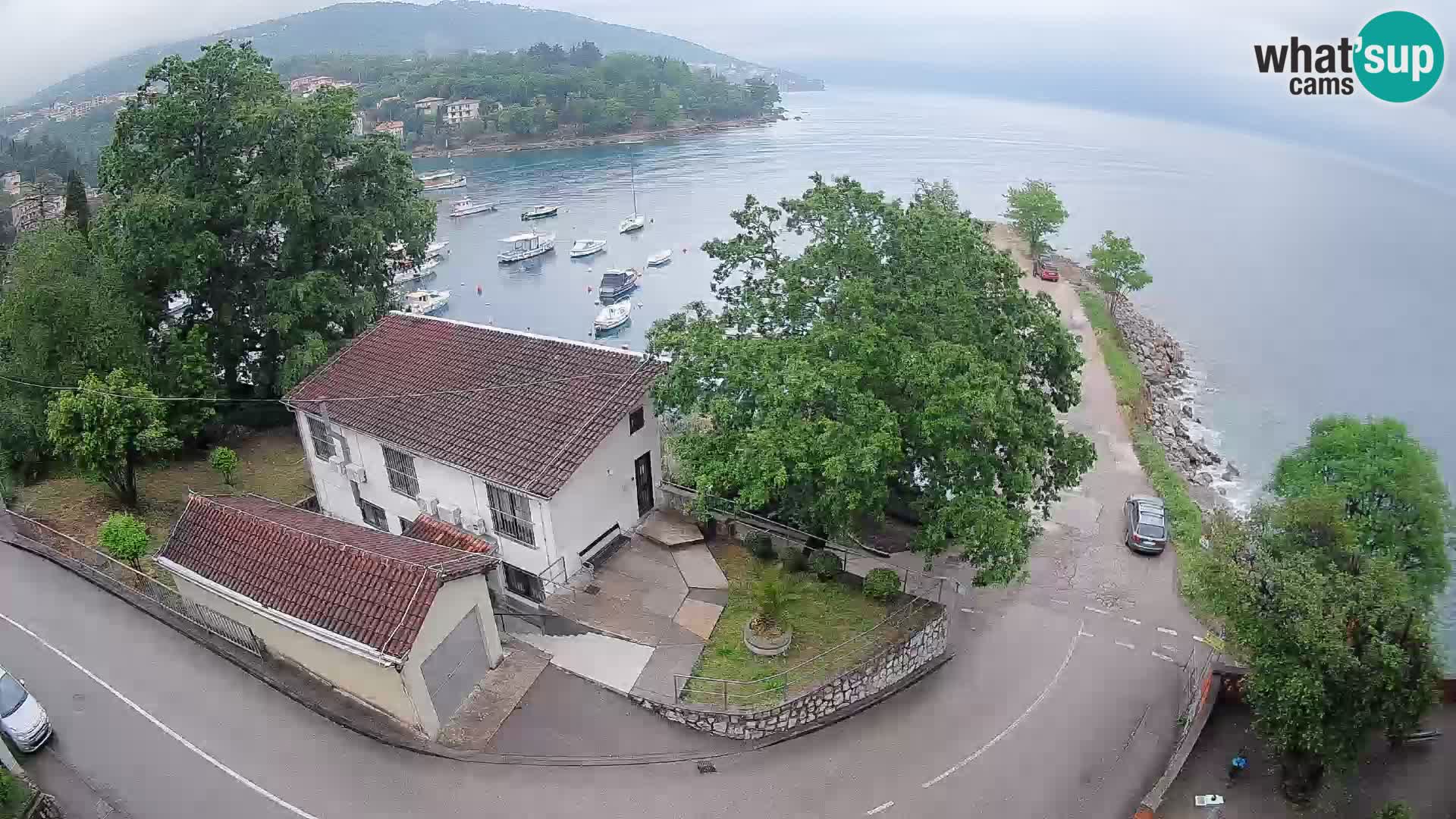 Webcam puerto de Ika – Vista en directo y luces de Opatija