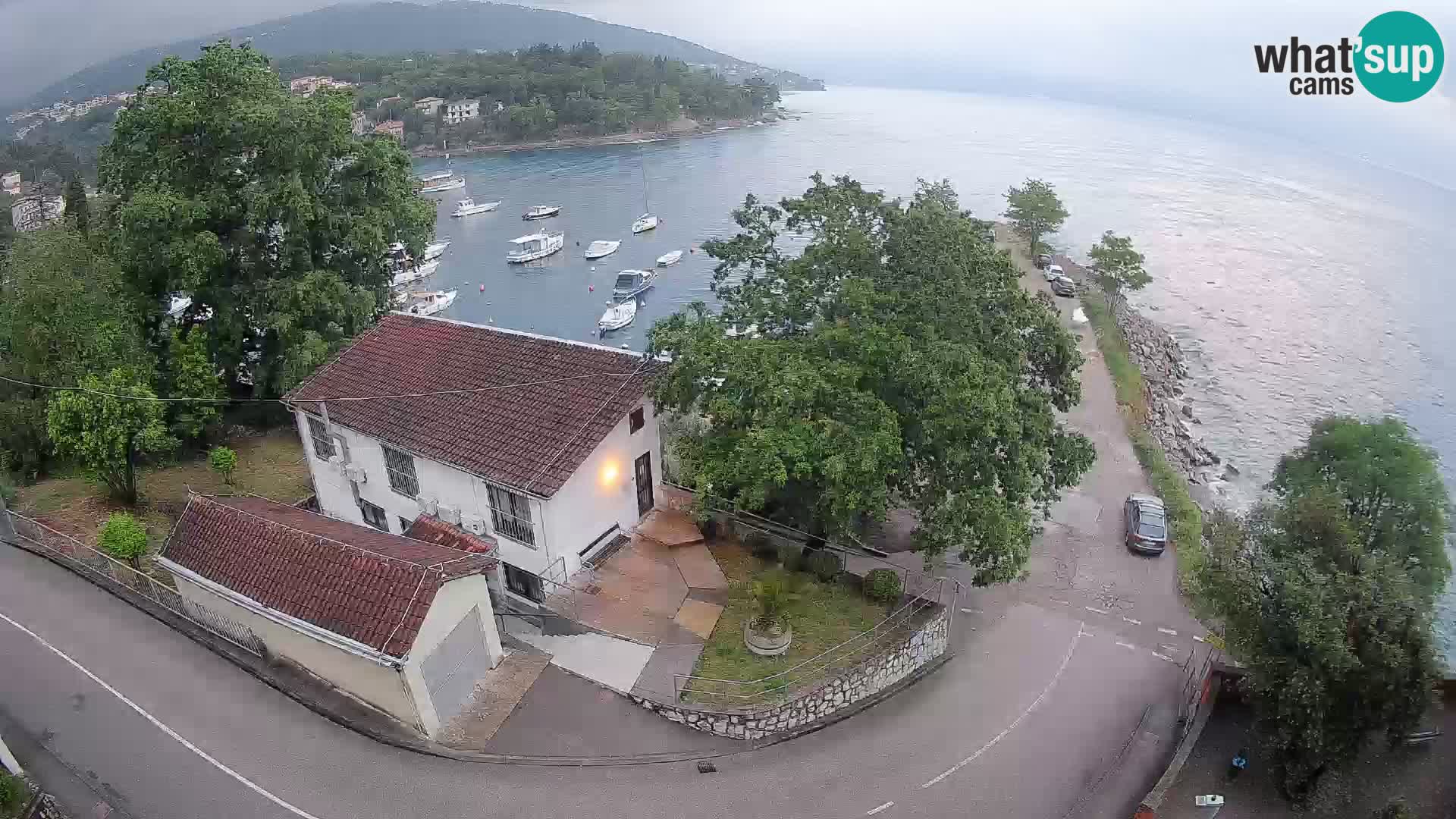 Webcam puerto de Ika – Vista en directo y luces de Opatija