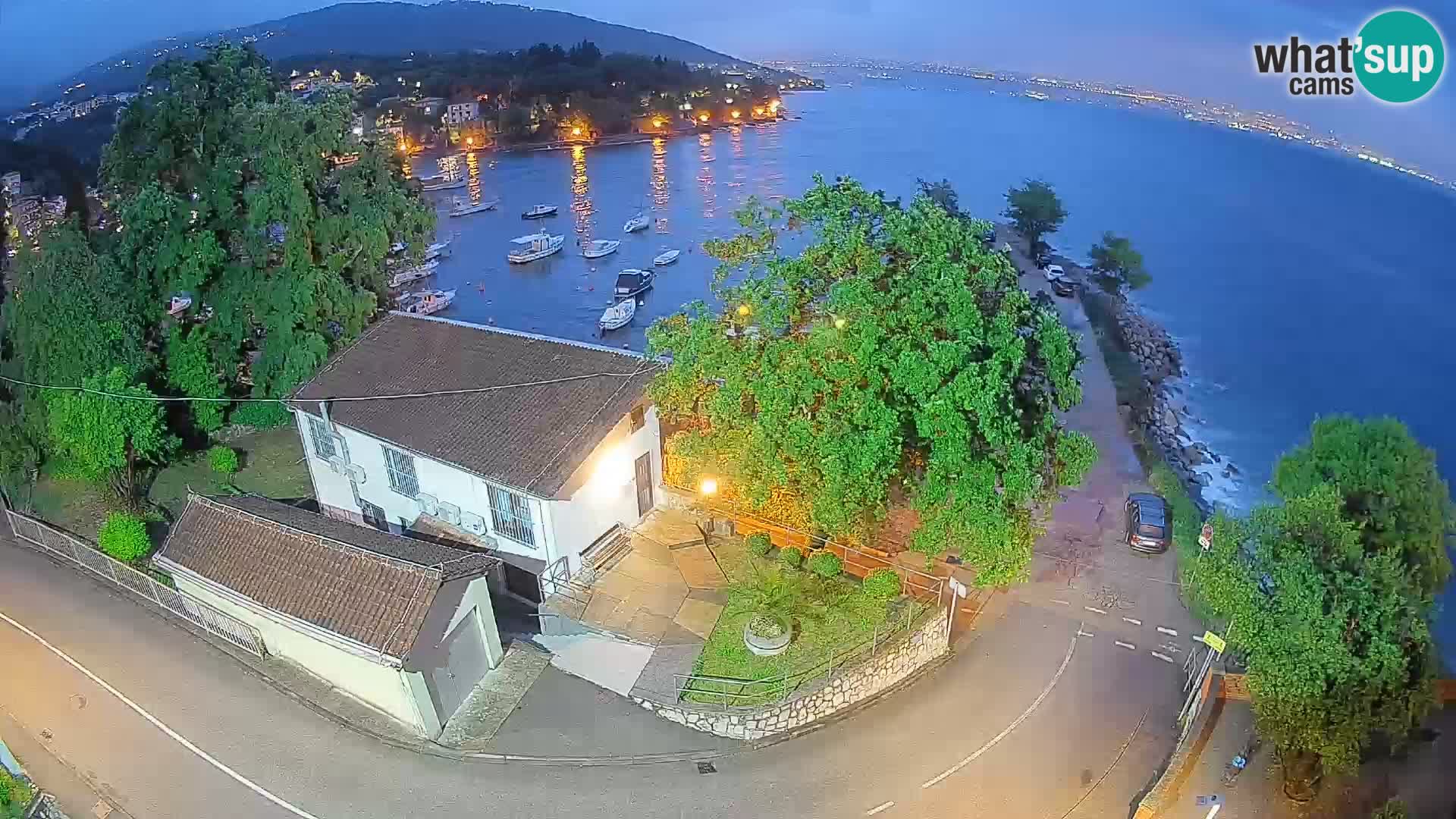 Webcam port d’Ika – Vue en direct et lumières d’Opatija