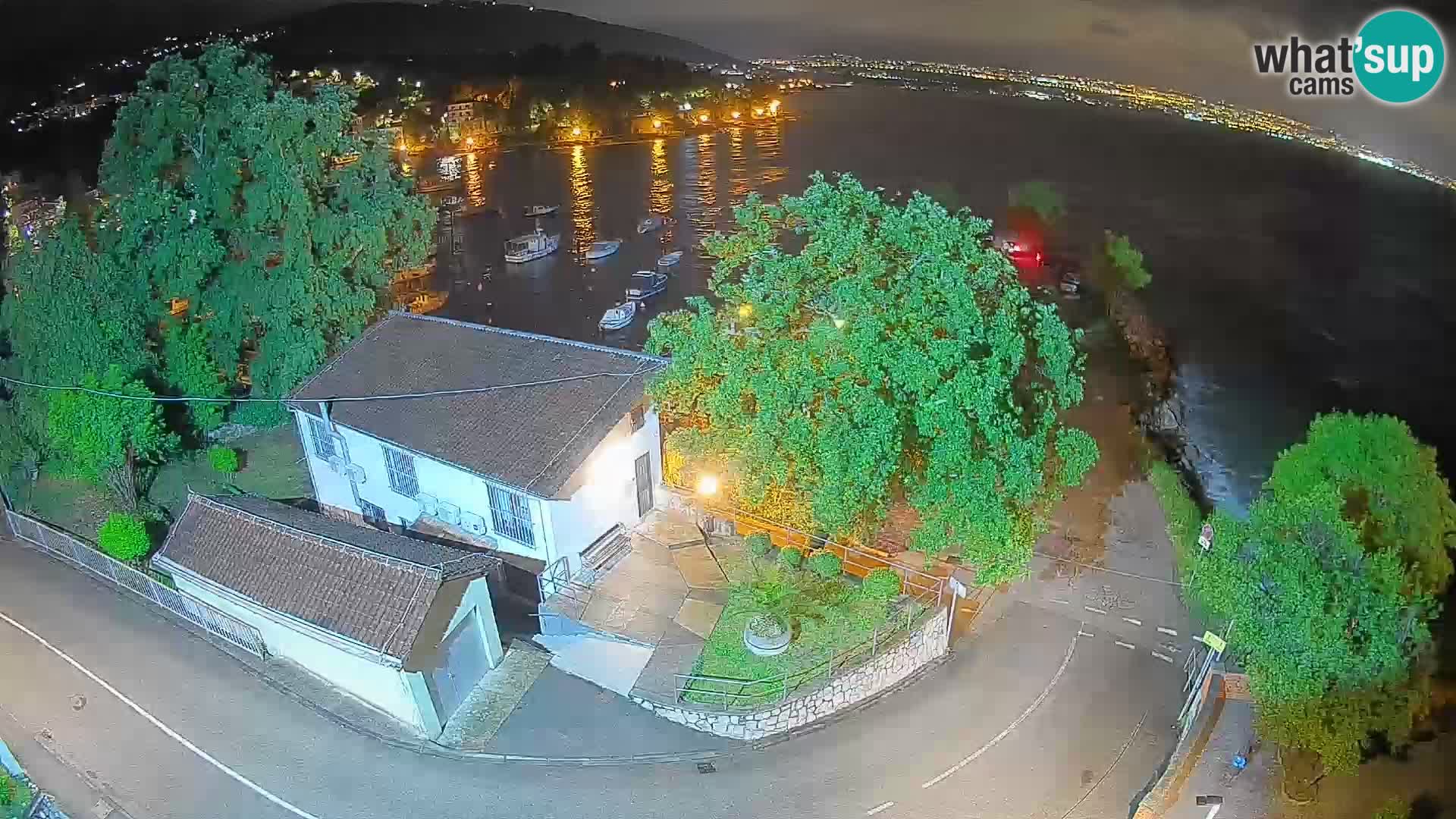 Webcam porto Ika – Vista LIVE sul porto e le luci di Opatija