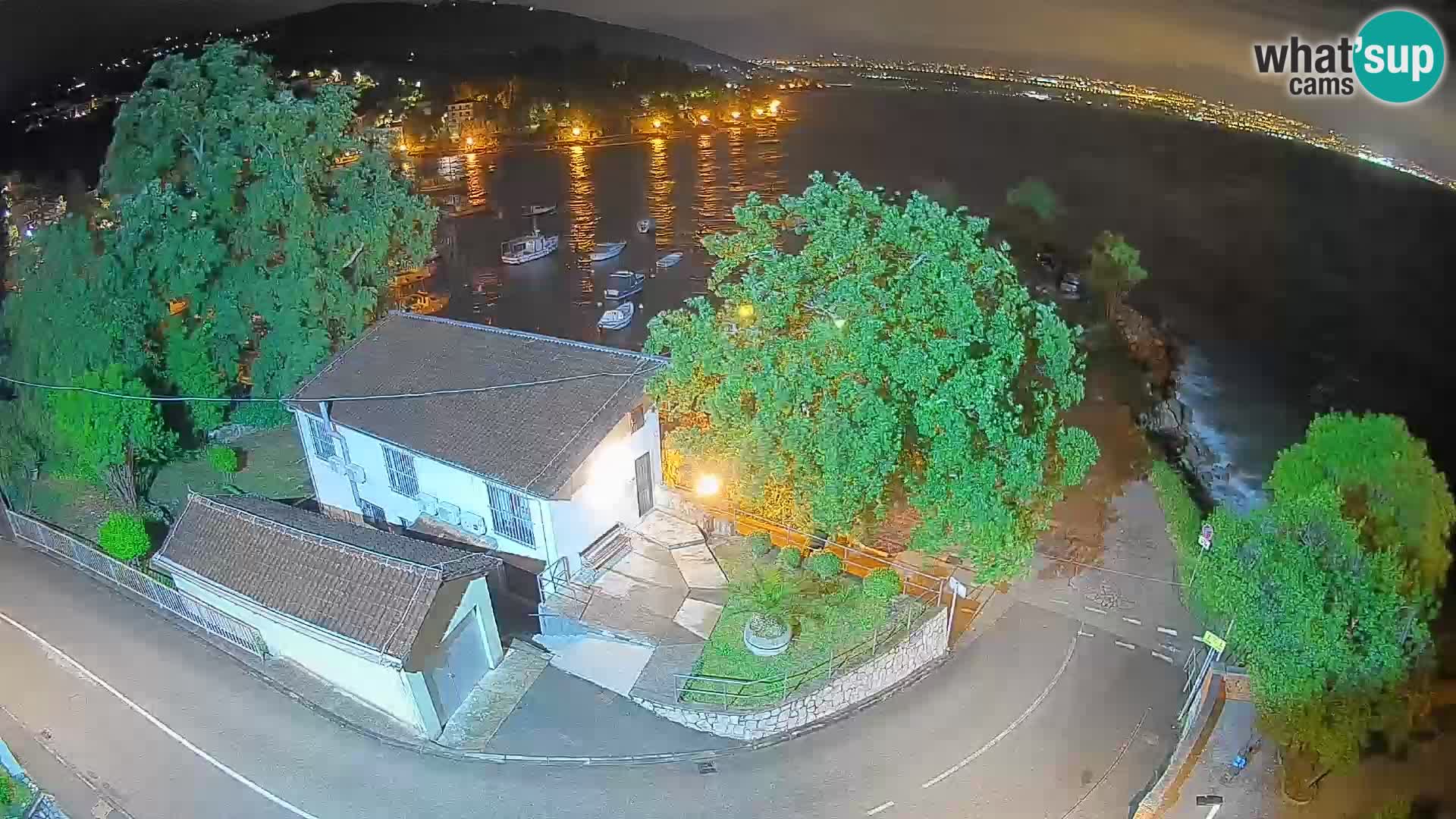 Webcam porto Ika – Vista LIVE sul porto e le luci di Opatija