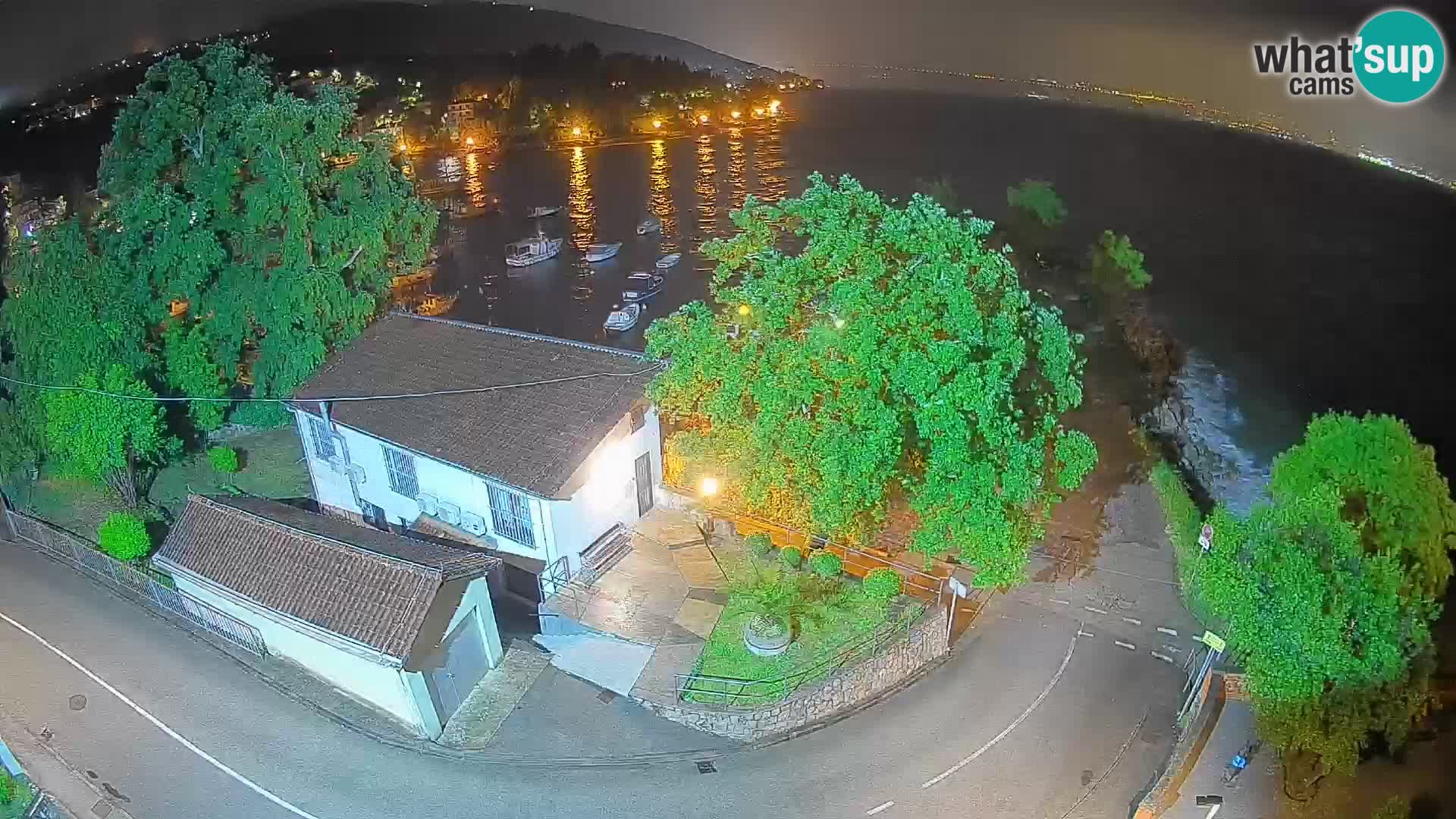 Webcam puerto de Ika – Vista en directo y luces de Opatija