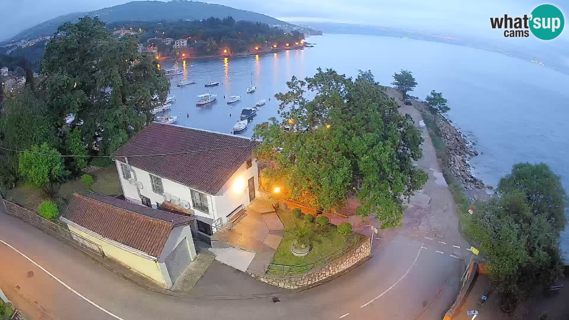 Webcam Ika Hafen – LIVE Blick auf den Hafen und die Lichter von Opatija