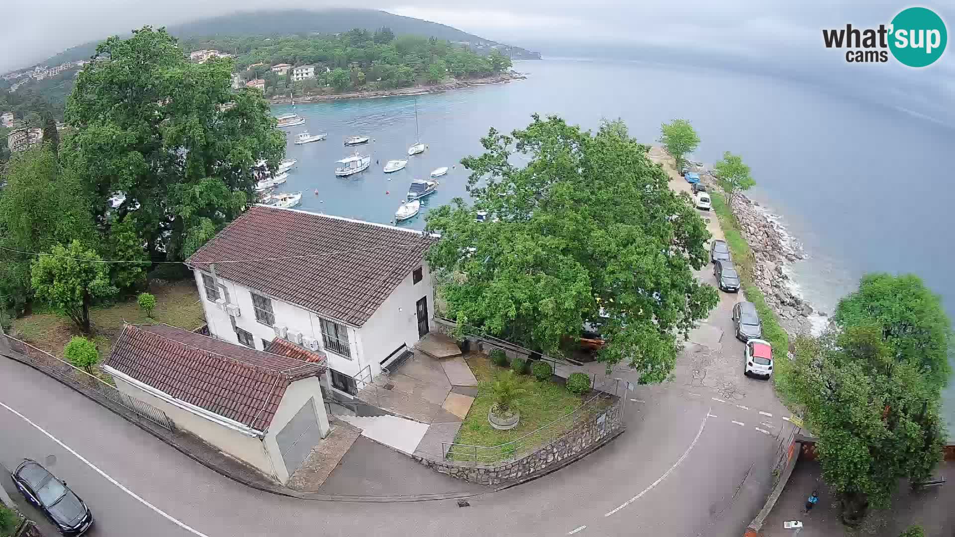 Webcam puerto de Ika – Vista en directo y luces de Opatija