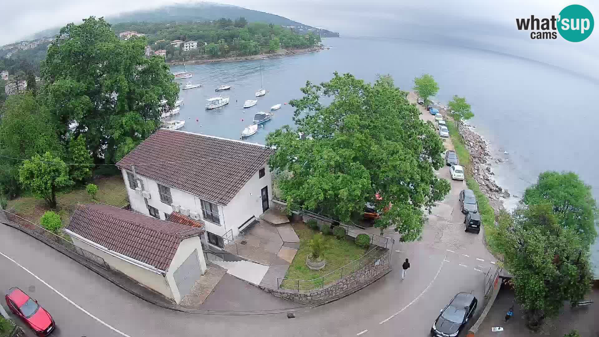 Webcam puerto de Ika – Vista en directo y luces de Opatija