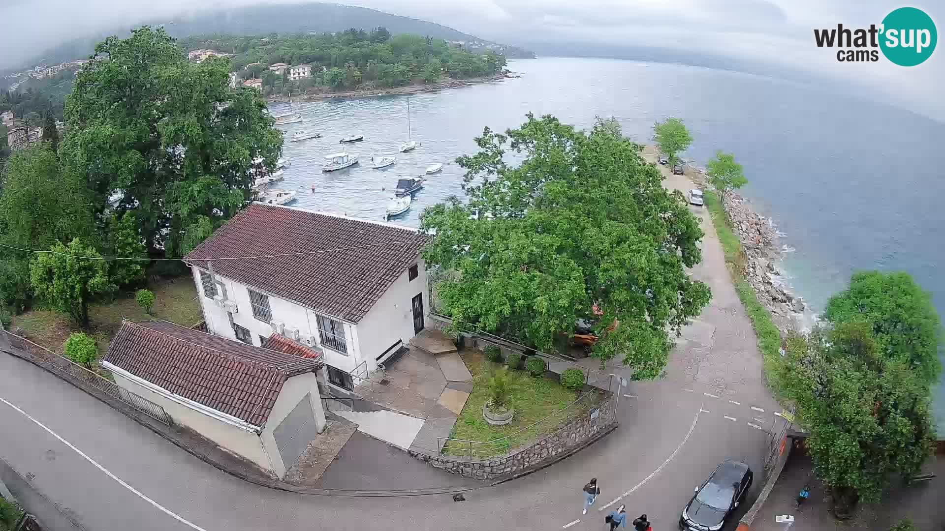 Webcam puerto de Ika – Vista en directo y luces de Opatija