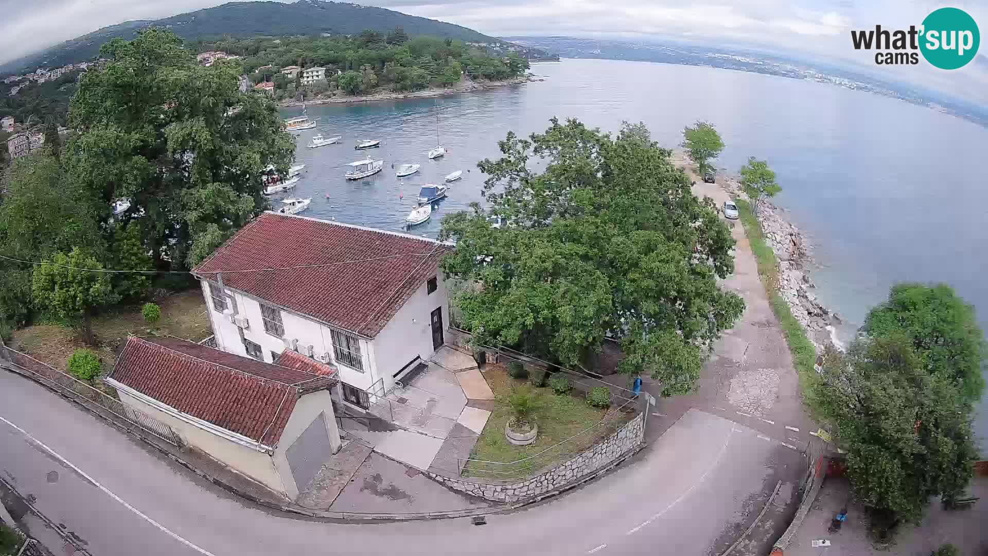 Webcam puerto de Ika – Vista en directo y luces de Opatija