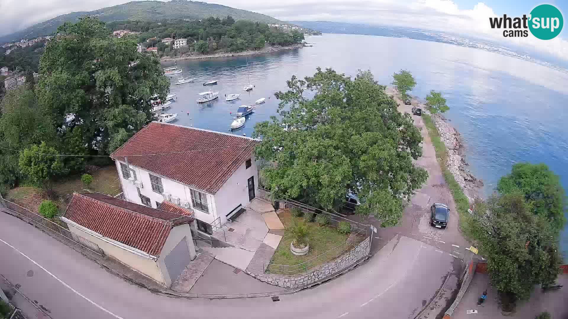 Webcam puerto de Ika – Vista en directo y luces de Opatija