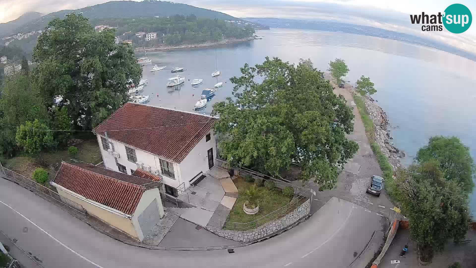 Webcam puerto de Ika – Vista en directo y luces de Opatija