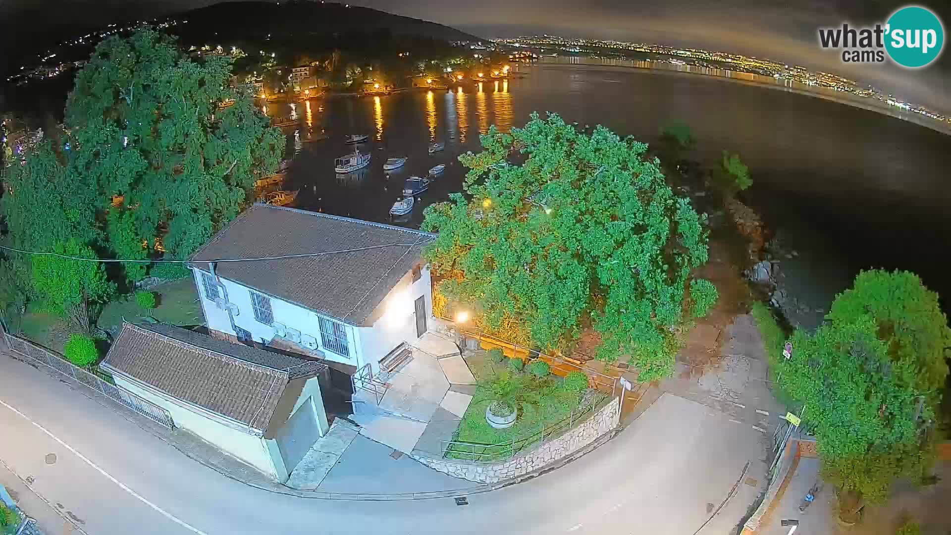 Webcam porto Ika – Vista LIVE sul porto e le luci di Opatija