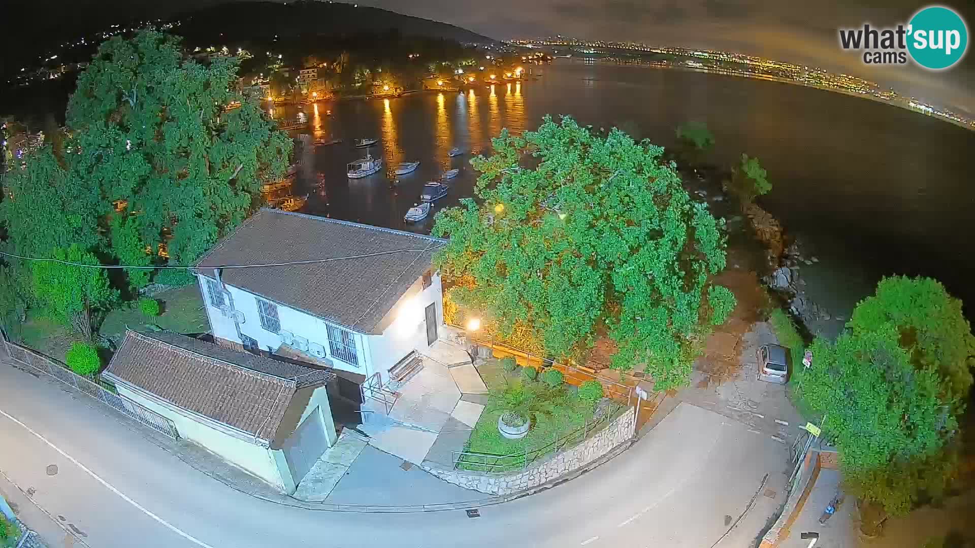 Webcam puerto de Ika – Vista en directo y luces de Opatija