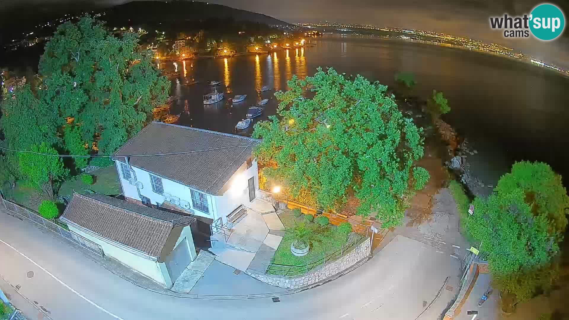 Webcam porto Ika – Vista LIVE sul porto e le luci di Opatija