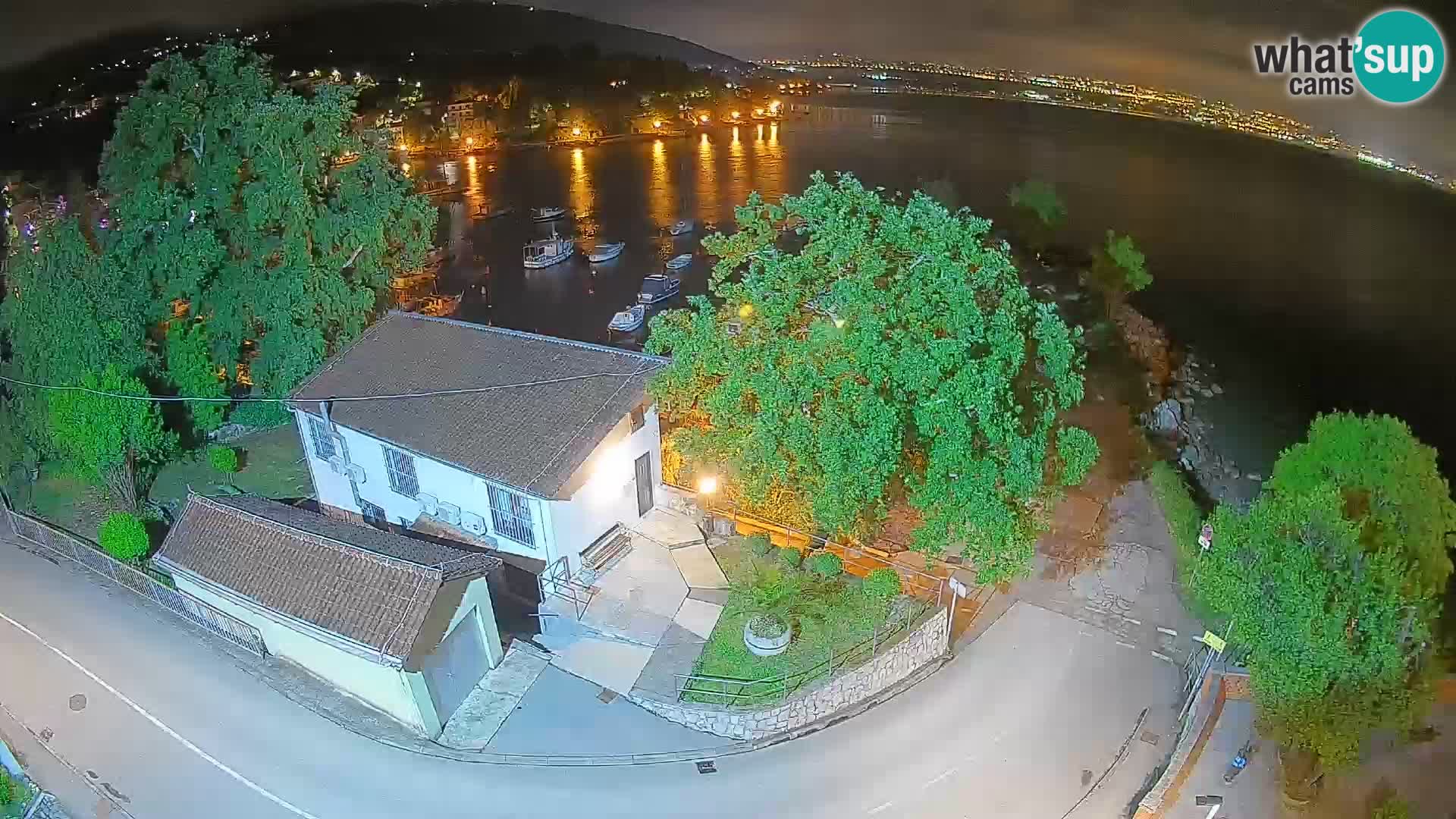 Webcam porto Ika – Vista LIVE sul porto e le luci di Opatija