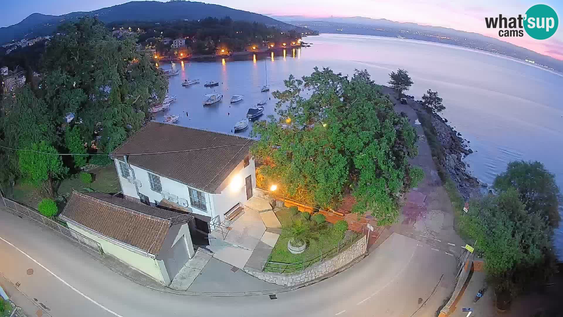 Webcam port d’Ika – Vue en direct et lumières d’Opatija