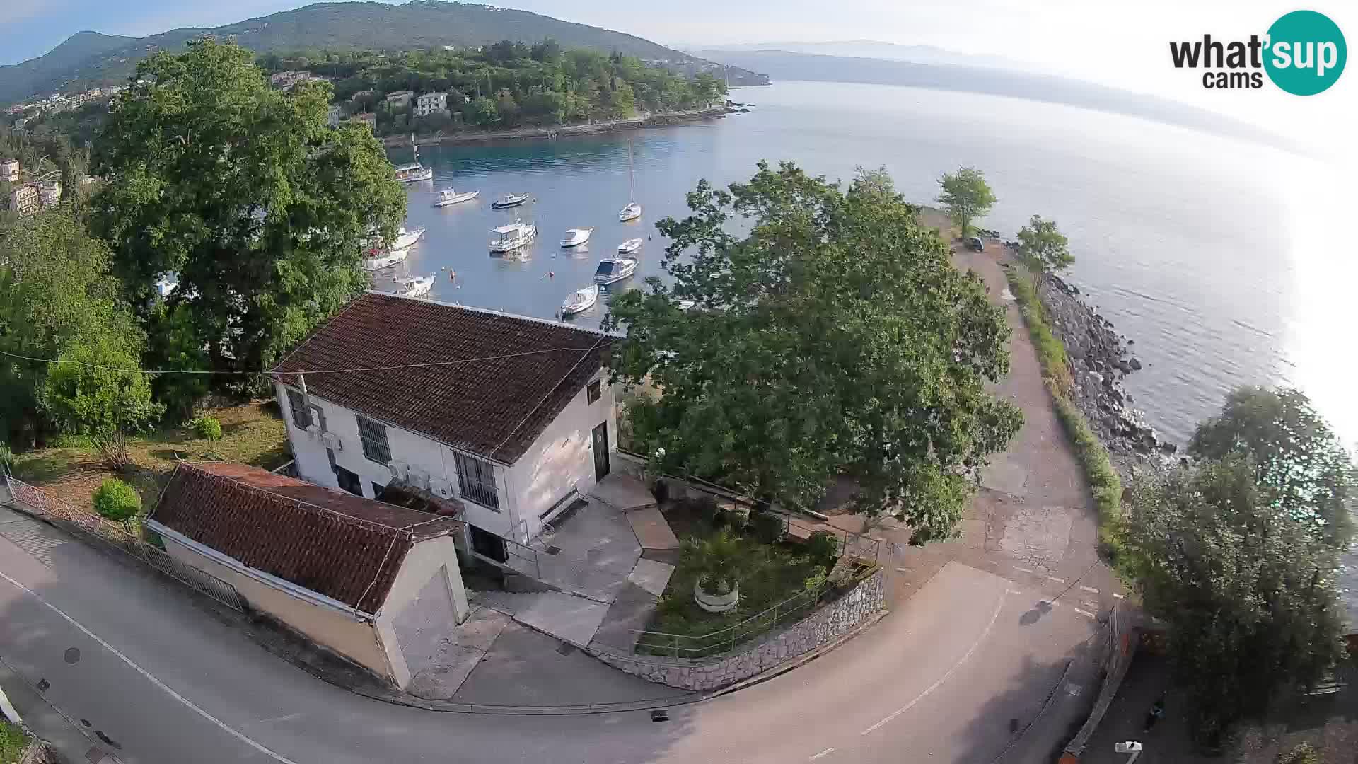 Webcam puerto de Ika – Vista en directo y luces de Opatija