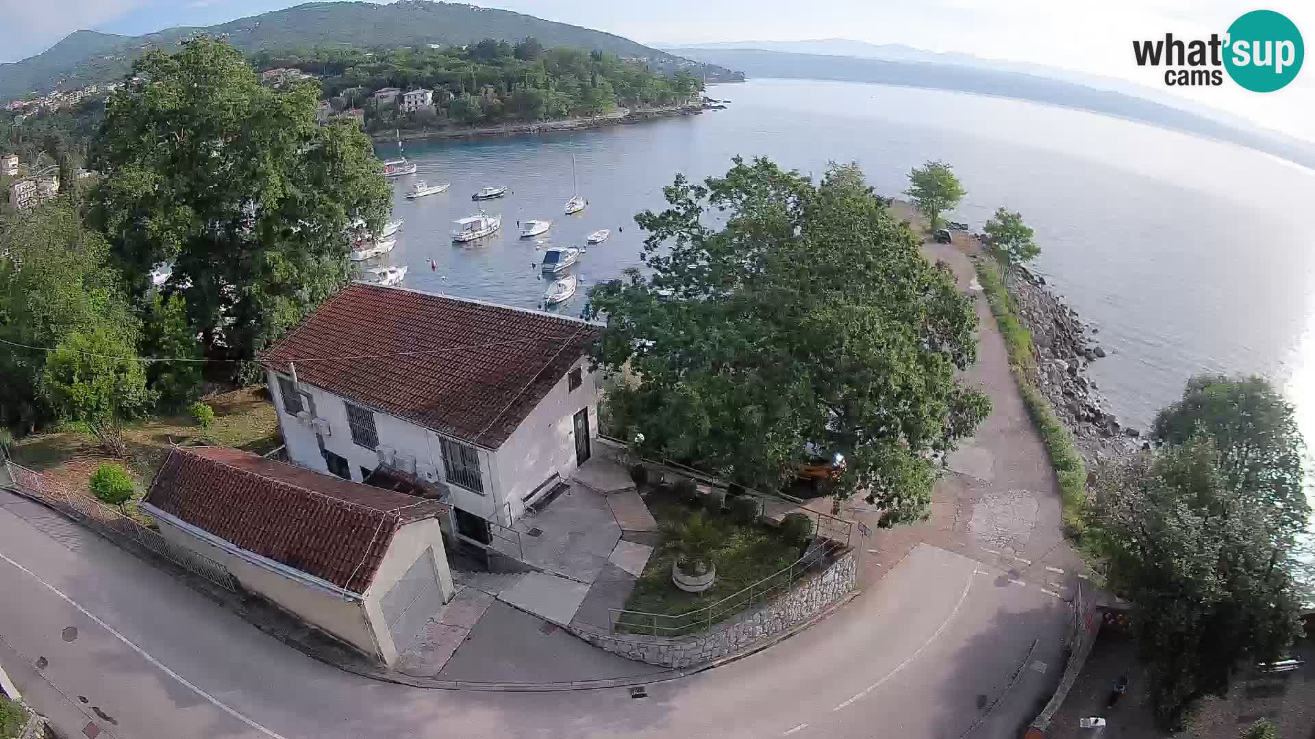 Webcam puerto de Ika – Vista en directo y luces de Opatija