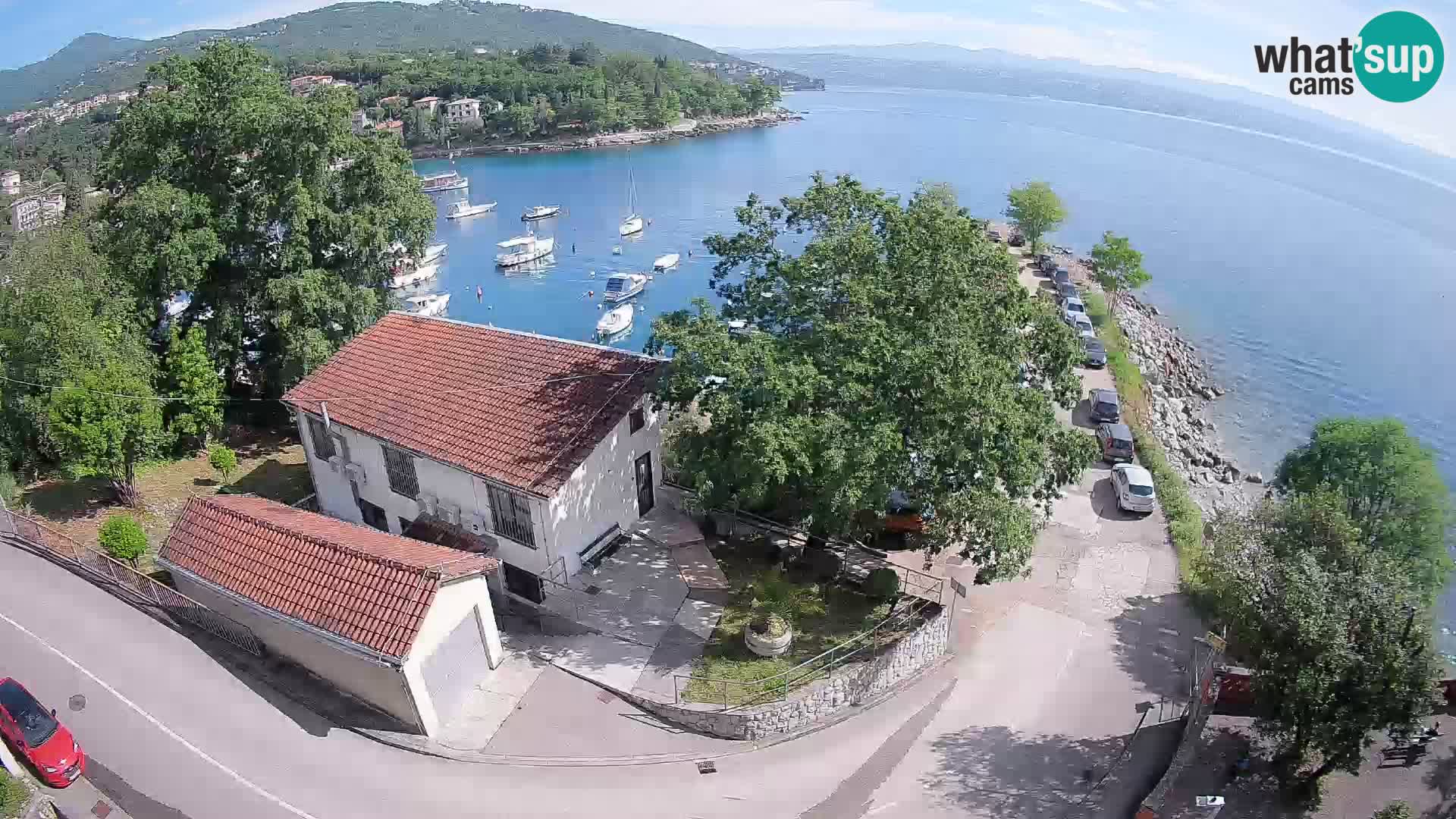 Webcam puerto de Ika – Vista en directo y luces de Opatija